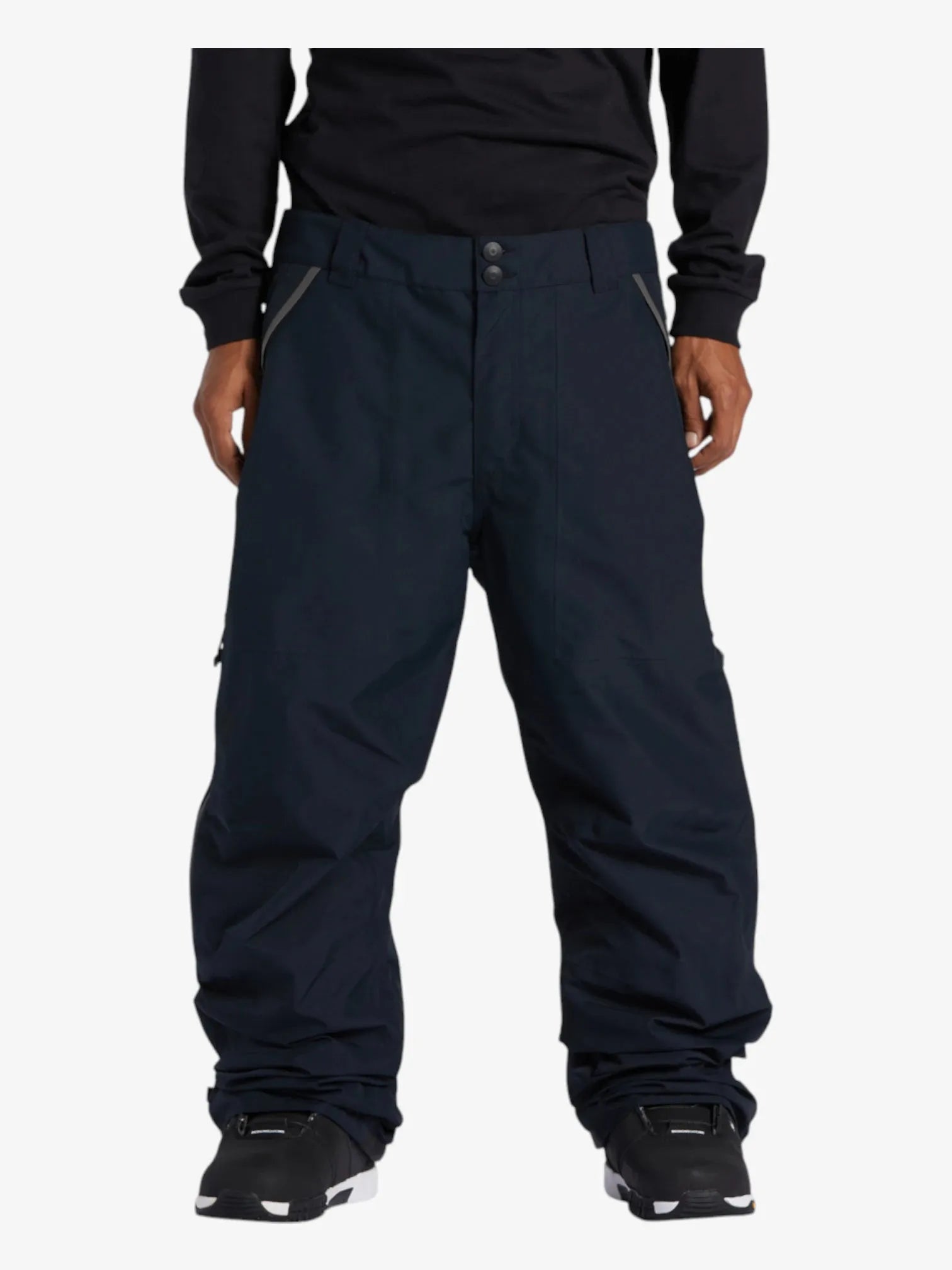 DC Snow Squadron 30K Waterproof Snow Pants for Men - Insulated Winter Ski Pants for Snowboarding & Cold Weather Activities (Black)