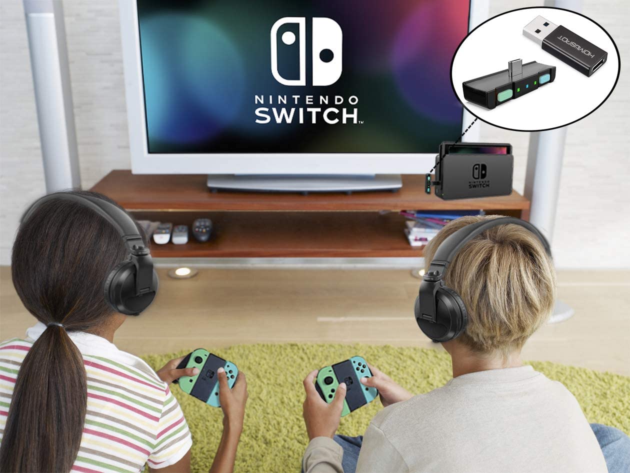 HomeSpot Bluetooth 5.0 Transmitter for Switch Lite & PS5 - APTX Low Latency, USB-C - Works with AirPods & Bose Headphones for Gaming & Music