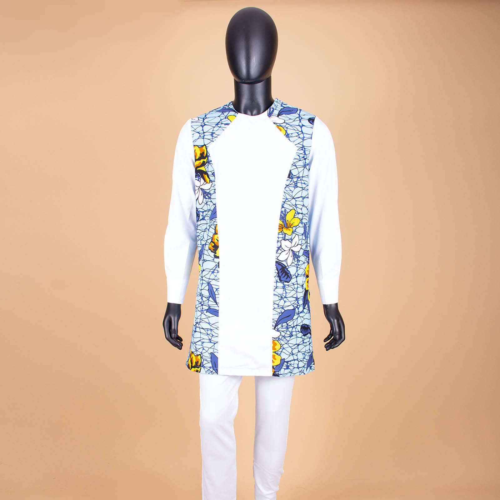 African Print Men's 2-Piece Outfit - Stylish Ankara Shirt & Pants Set | Tribal Design Tracksuit for Plus Size | Casual Wear, Cultural Events & Summer Fashion
