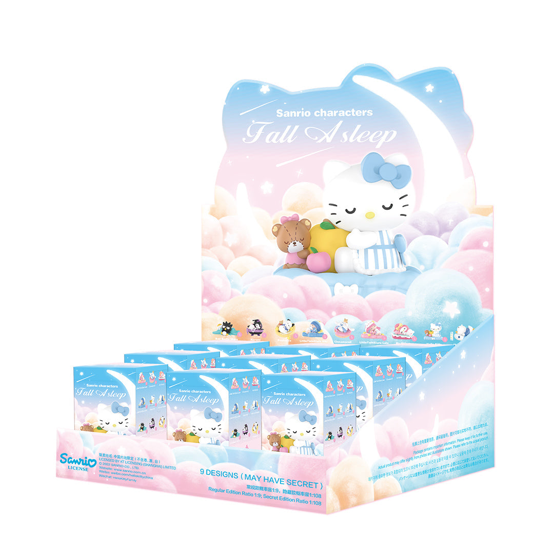 POP MART x Sanrio Characters Fall Asleep Series Blind Box Collectible Figures - Cute Sleeping Hello Kitty & Friends Mini Toys for Display, Gifts & Surprise Unboxing Fun