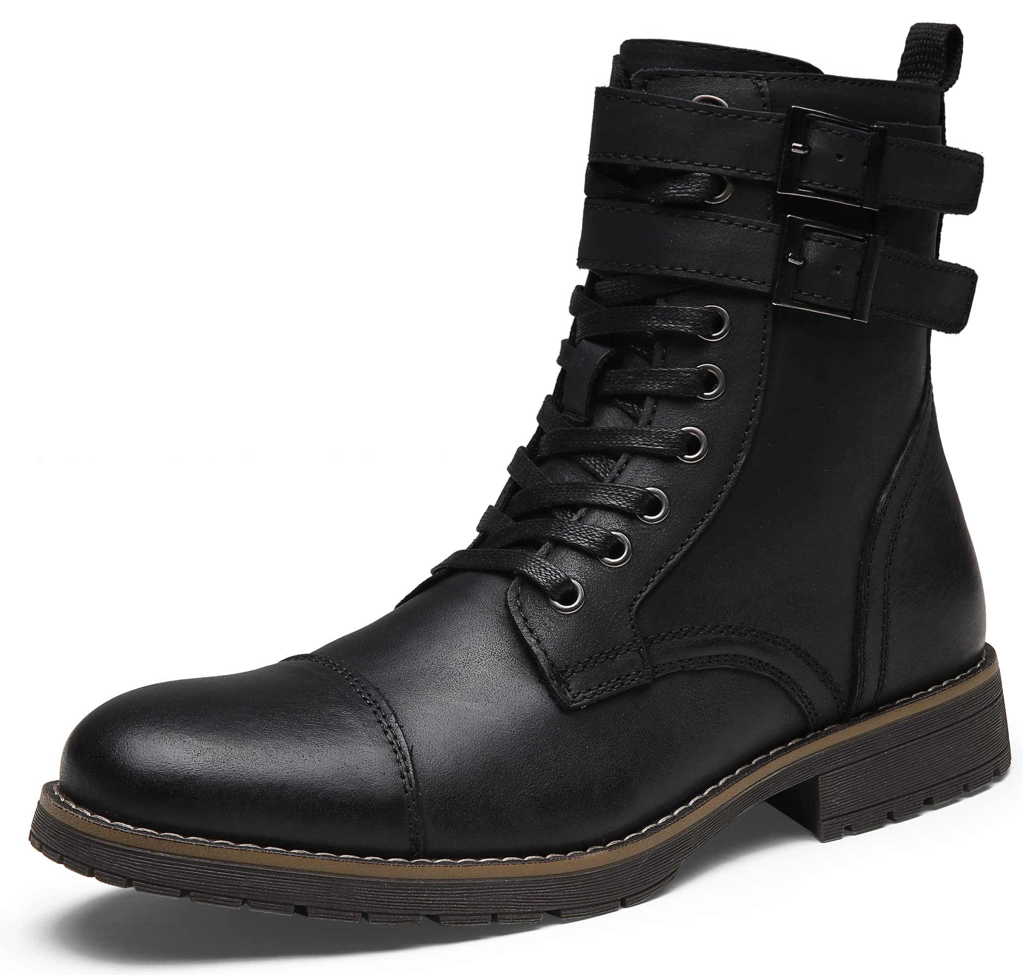 Vostey Men's Waterproof Motorcycle Boots - Casual Chukka Boots for Men | Durable Riding & Outdoor Work Boots for Motorcycle Enthusiasts & Adventurers