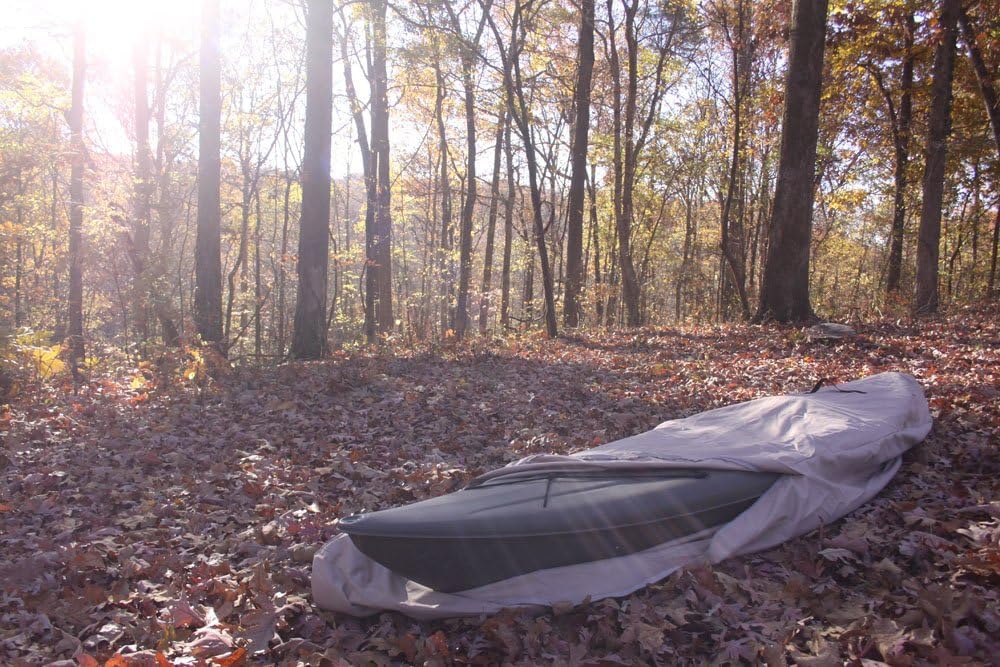 NAVI TAN 10' Heavy Duty Waterproof Canoe Cover | Kayak Cover for Boats Up to 10' Long & 9.5' Girth | UV Resistant & Weatherproof Protection | Fast 1-4 Day Shipping | Perfect for Outdoor Storage & Marine Use