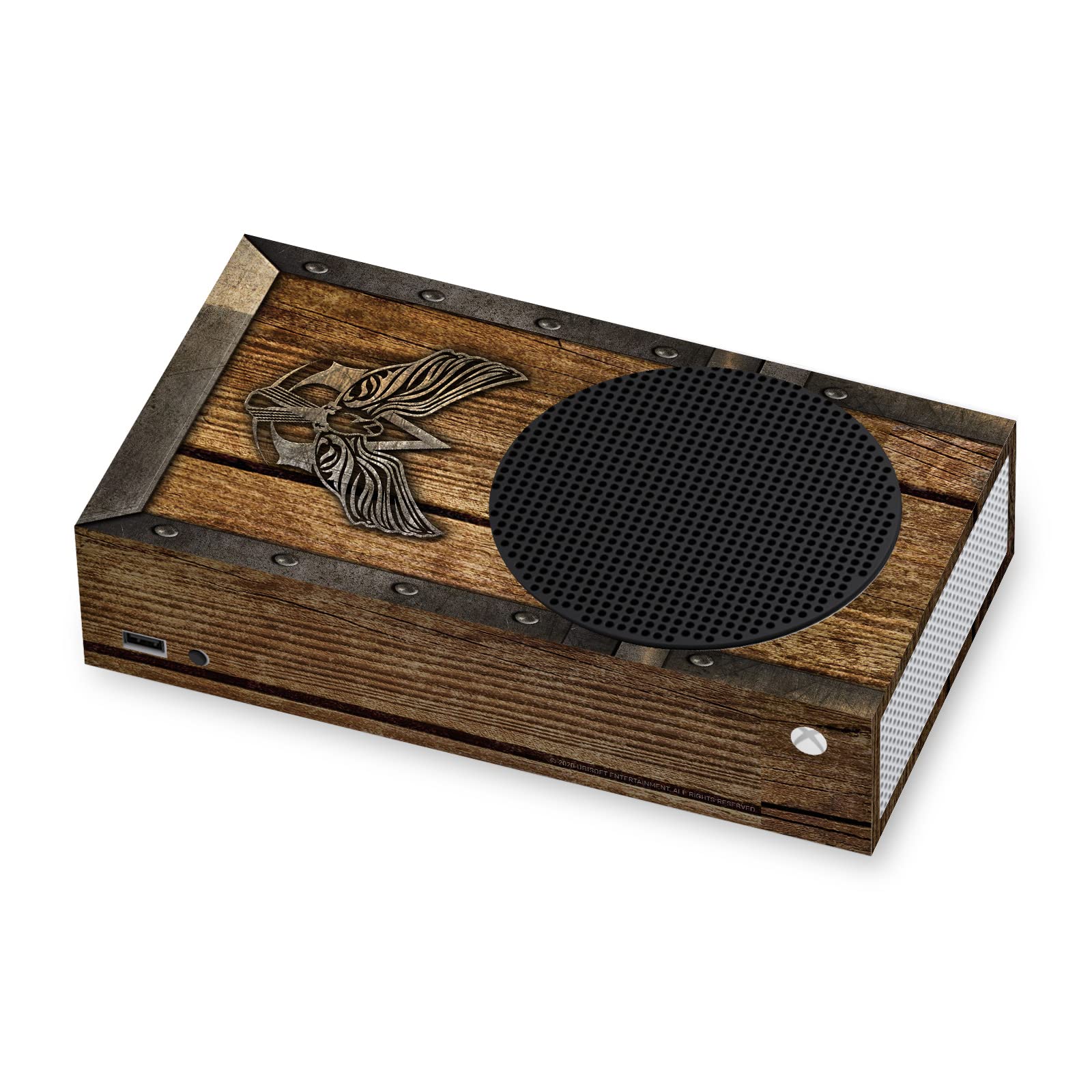 Officially Licensed Assassin's Creed Black Flag Vinyl Skin for Xbox Series S - Wood & Metal Chest Design, Matte Finish Gaming Decal - Perfect for Console Protection & Customization