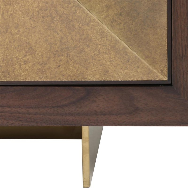 Oriole Brass Door Media Console Table - Handmade Metal TV Stand for Living Room | Elegant Entryway & Hallway Furniture for Home Decor