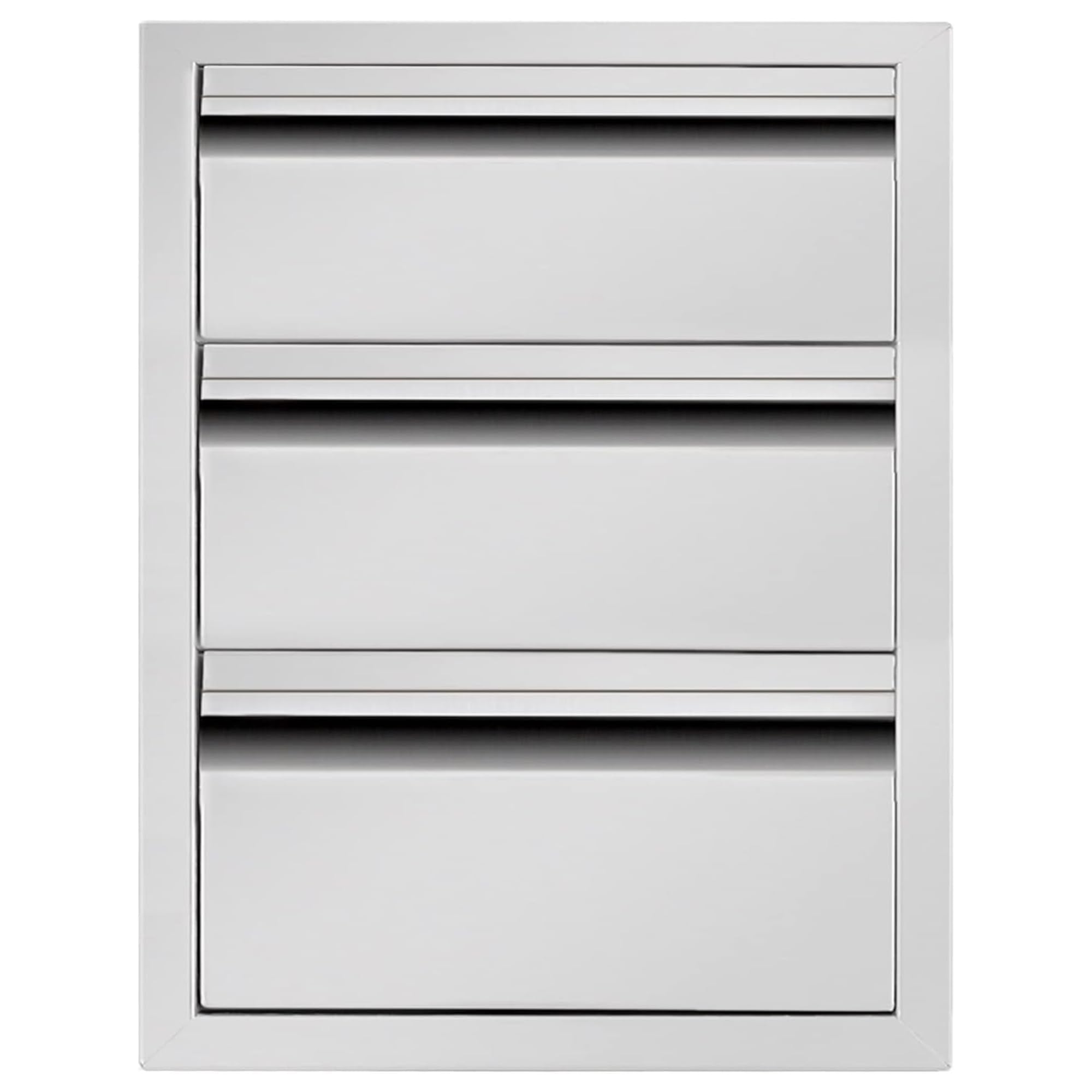 **Stainless Steel Outdoor Kitchen Drawers - Flush Mount BBQ Island Built-In Drawer, Weatherproof for Outdoor Kitchen & Grill Station (16