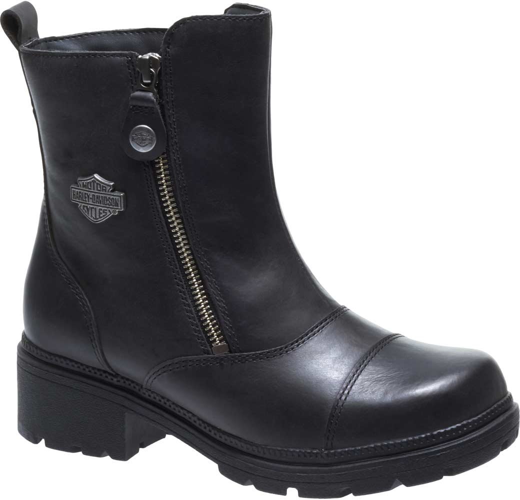 Harley-Davidson Women's Amherst Leather Motorcycle Boots - Stylish & Comfortable Riding Shoes for Casual Wear & Biker Fashion | Perfect for Motorcycle Rides, Daily Outfits & Outdoor Adventures