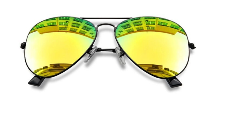 BCLEAR 1.61 Index Progressive Polarized Sunglasses with Yellow Mirrored Lenses - UV Protection for Driving, Fishing & Outdoor Activities