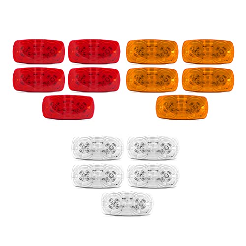 Amber (5 PCS) + Red (5 PCS) + White (5 PCS)
