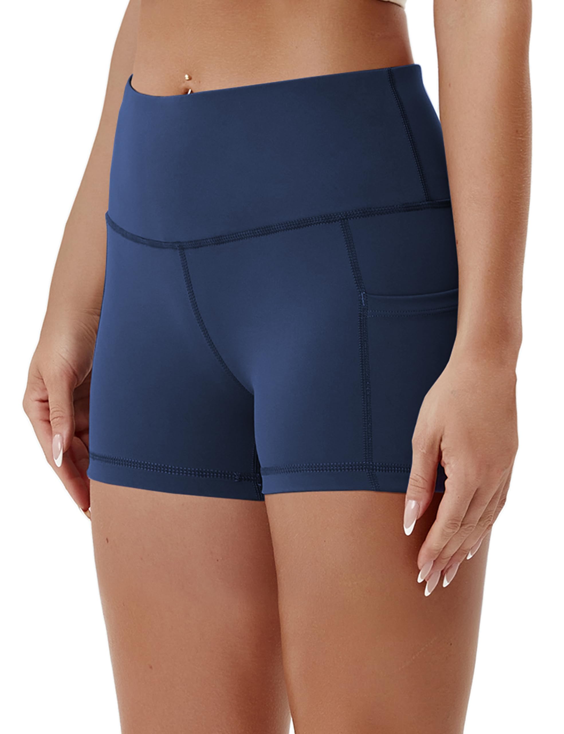 BUBBLELIME Women's High Waist Yoga Shorts with Tummy Control - 2.5