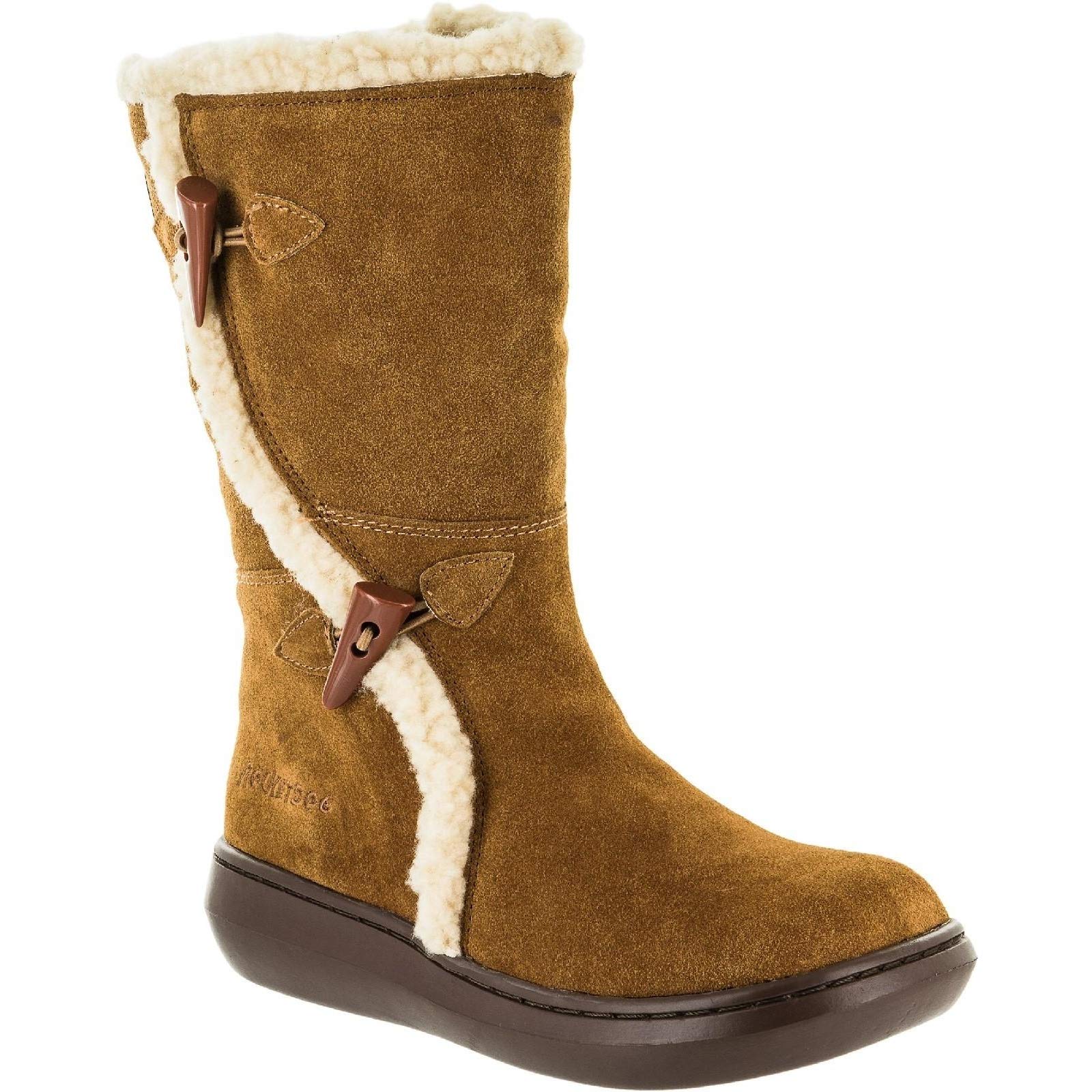 Rocket Dog Women's Slope Mid Calf Winter Boots - Chestnut Brown Waterproof Snow Boots for Women Size 8 | Warm Comfortable Booties for Cold Weather, Snowy Days & Outdoor Activities