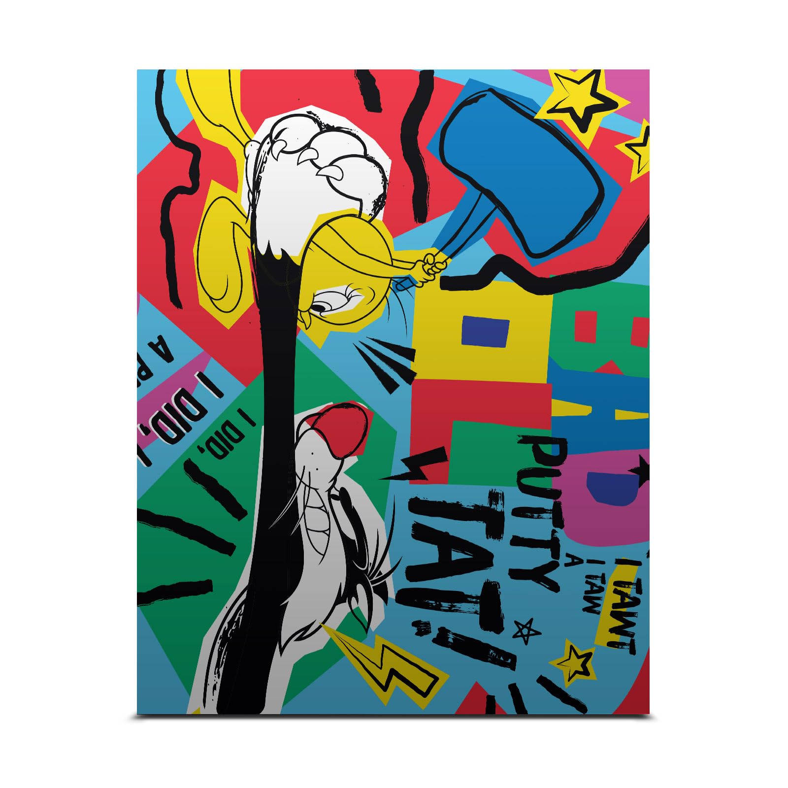 Official Looney Tunes Tweety & Sylvester Vinyl Skin Sticker for Xbox One X Console & Controller Bundle - Durable Game Decal with Licensed Graphics - Perfect for Gaming Setups & Collectors