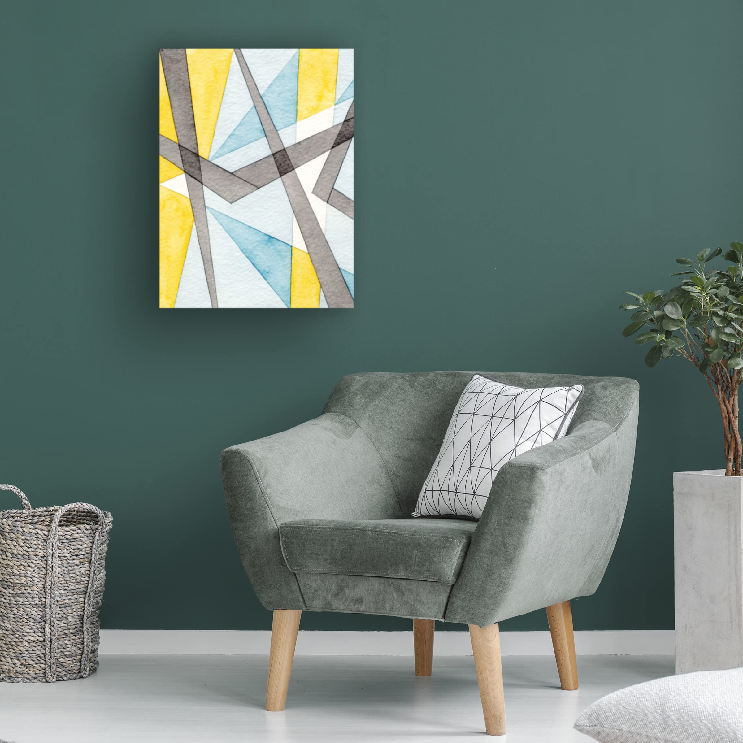 Trademark Fine Art 'Converging Angles I' Abstract Canvas Wall Art by Nikki Galapon - Modern Home Decor for Living Room, Bedroom & Office