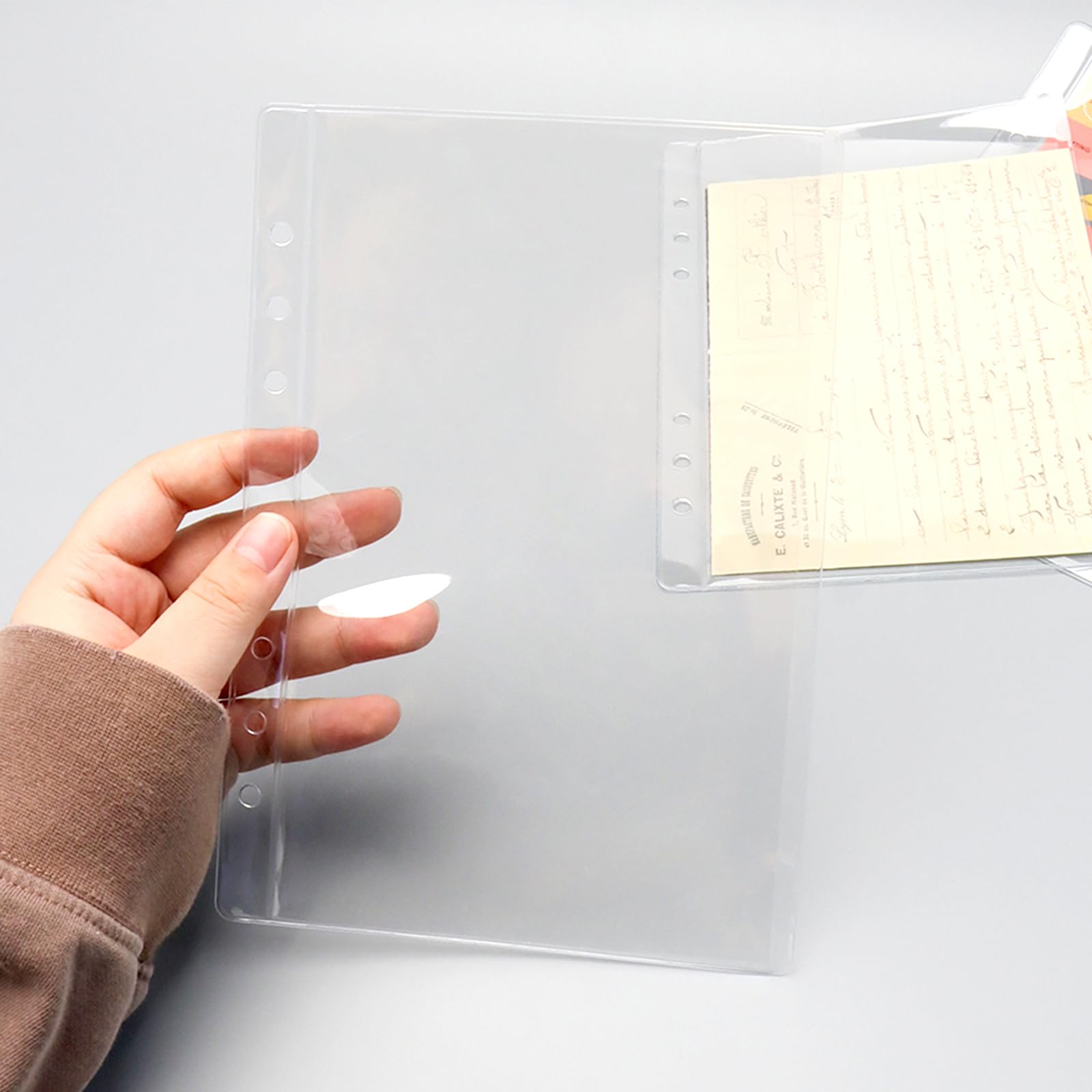 24-Pack A5 Binder Pockets - Clear Zipless Cash Envelopes & Sheet Protectors for 6-Ring Binders - Budget Organizer Inserts for Planner, Bill Storage, Receipt Organization - Perfect for Home Office, School Supplies & Financial Planning