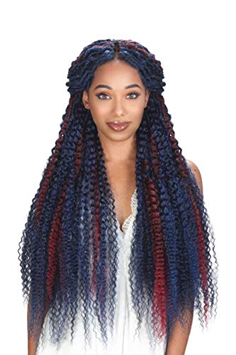 ZURY SYNTHETIC QUEENDOM CROCHET BRAID - BOHO GOGO 22 INCH (RED ORANGE) | Water Wave Hair Extensions for Women | Perfect for Boho Hairstyles, Parties & Everyday Wear