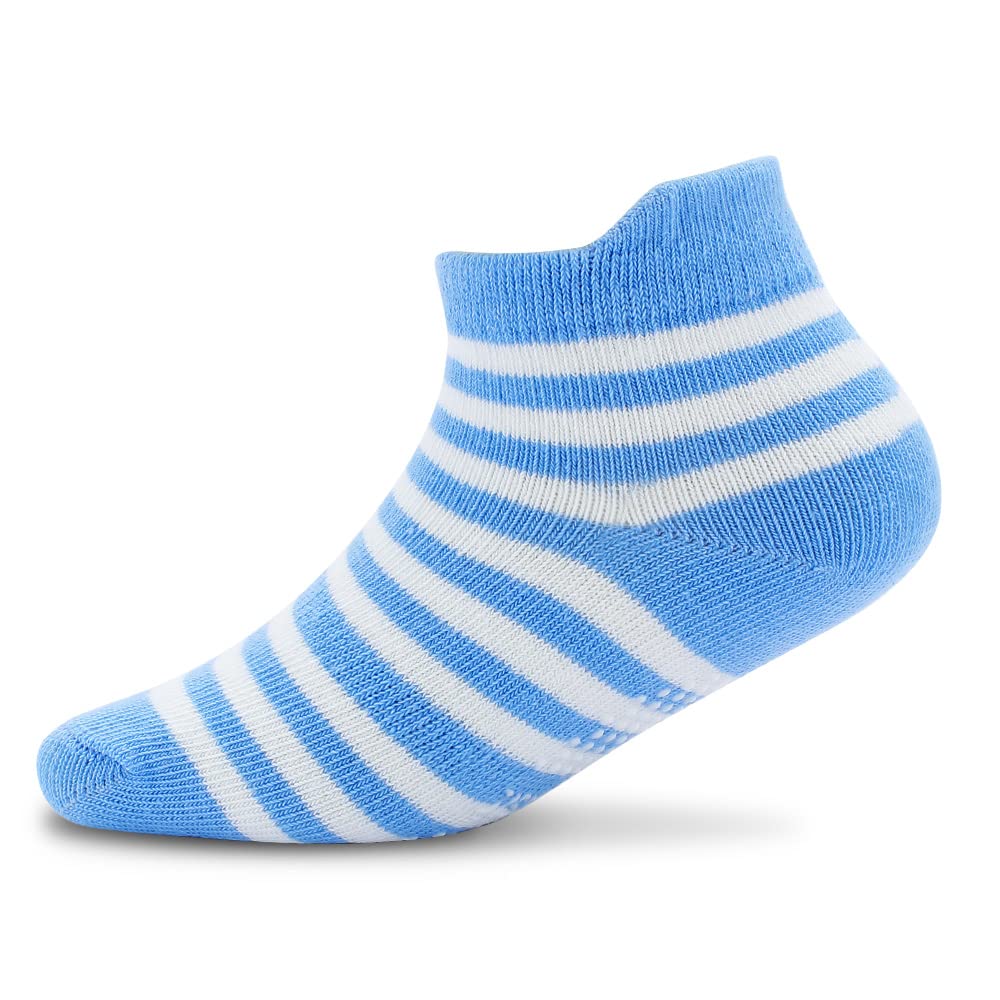 Non-Slip Baby Socks 12 Pairs - Soft Cotton Ankle Socks with Anti-Skid Grips for Infants & Toddlers 12-36 Months (Boys & Girls) - Perfect for Playtime, Daycare & First Steps
