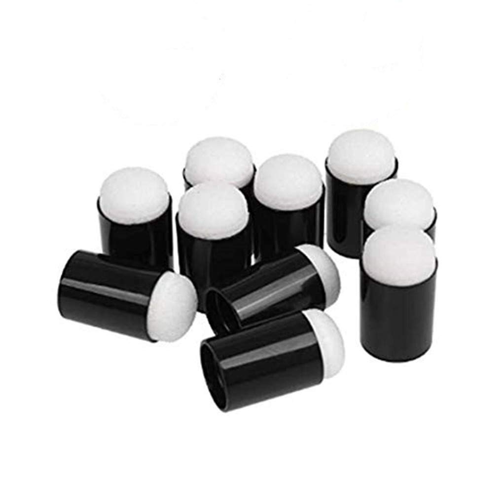 10-Piece Finger Sponge Daubers Set for Stamping, Chalk, Painting - DIY Card Making, Reborn Art & Craft Brushes - Perfect for Ink Pads, Stamping, Finger Painting & Mixed Media Projects
