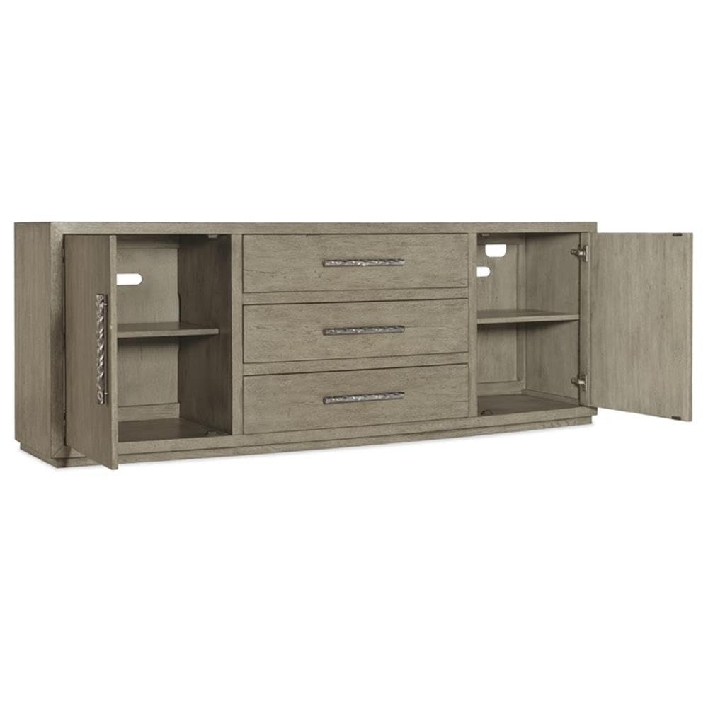 Hooker Furniture Linville Falls Plunge Basin Entertainment Console - Modern TV Stand with Storage for Living Room, Bedroom & Home Theater