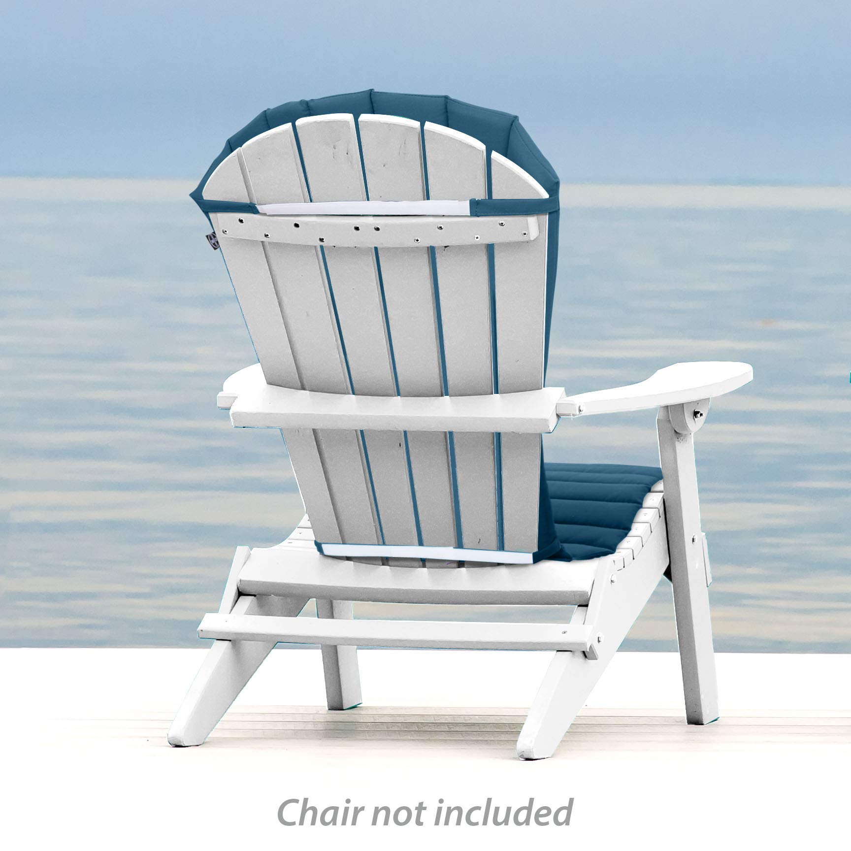**All-Weather Patio Chair Cushion - Quick-Dry Olefin Fabric, Waterproof & UV-Resistant - Perfect for Adirondack Chairs (Sailor Blue) - Ideal for Outdoor Lounging, Poolside Relaxation & Garden Seating**