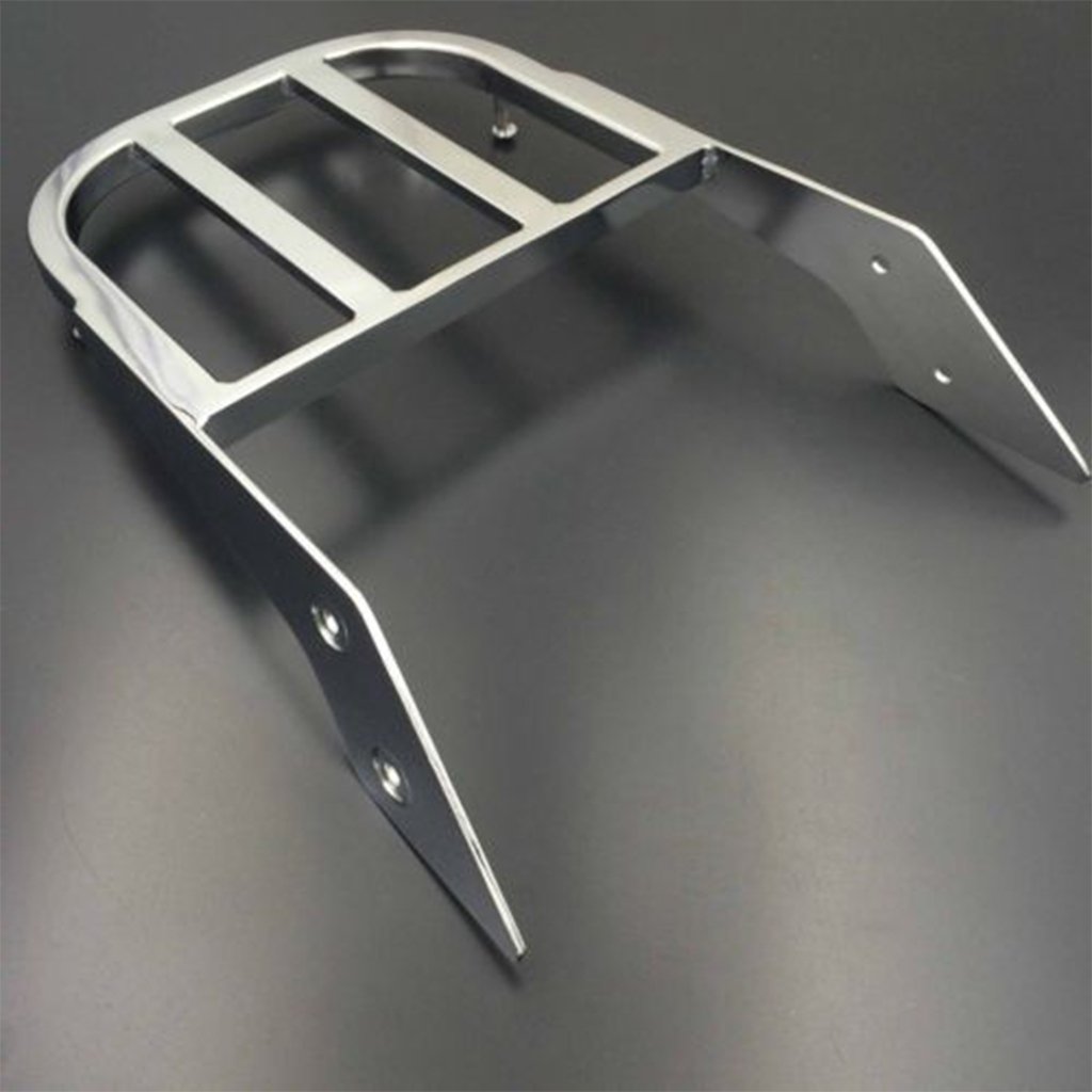 Chrome Motorcycle Solo Seat Sissy Bar Luggage Rack for Honda VTX 1300C (2002-2006) & VTX 1800C (2002-2011) & VTX 1800F (2005-2011) - Heavy Duty Rear Cargo Rack for Long Distance Cruising & Touring