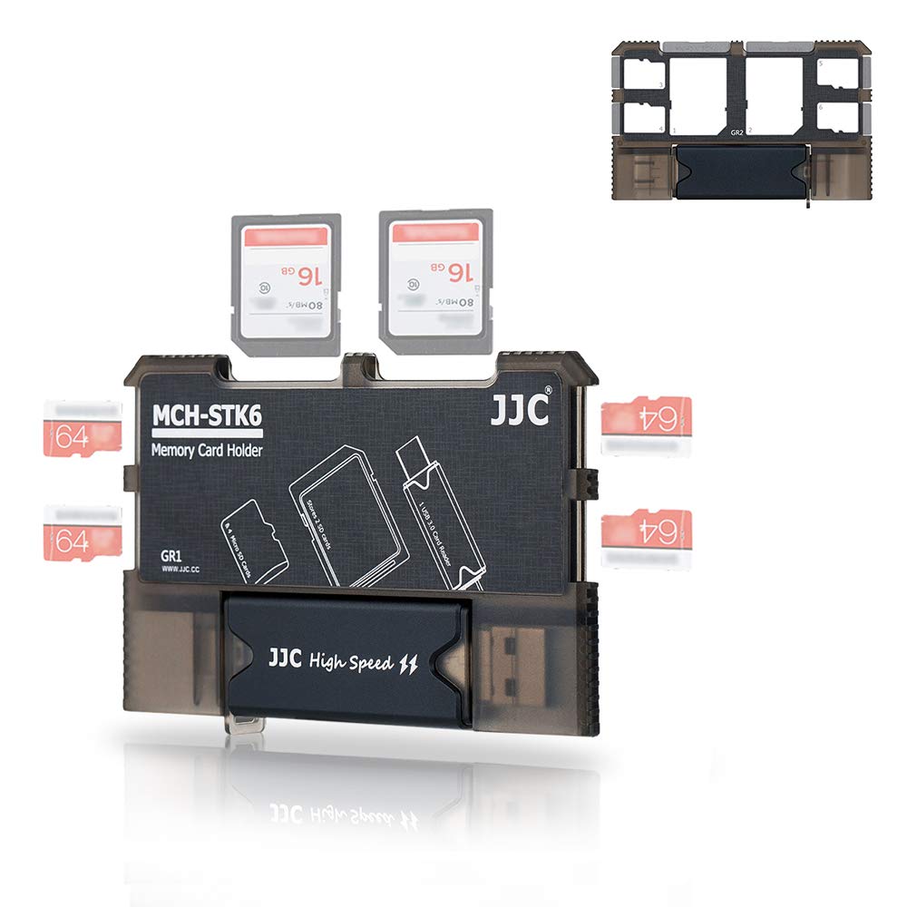 Premium Micro SD Card Holder & Memory Card Organizer Case with USB 3.0 Reader (Type-C/Micro USB) - Compatible with SD/SDHC/SDXC/MMC Cards - Perfect for Photographers, DJs & Tech Enthusiasts