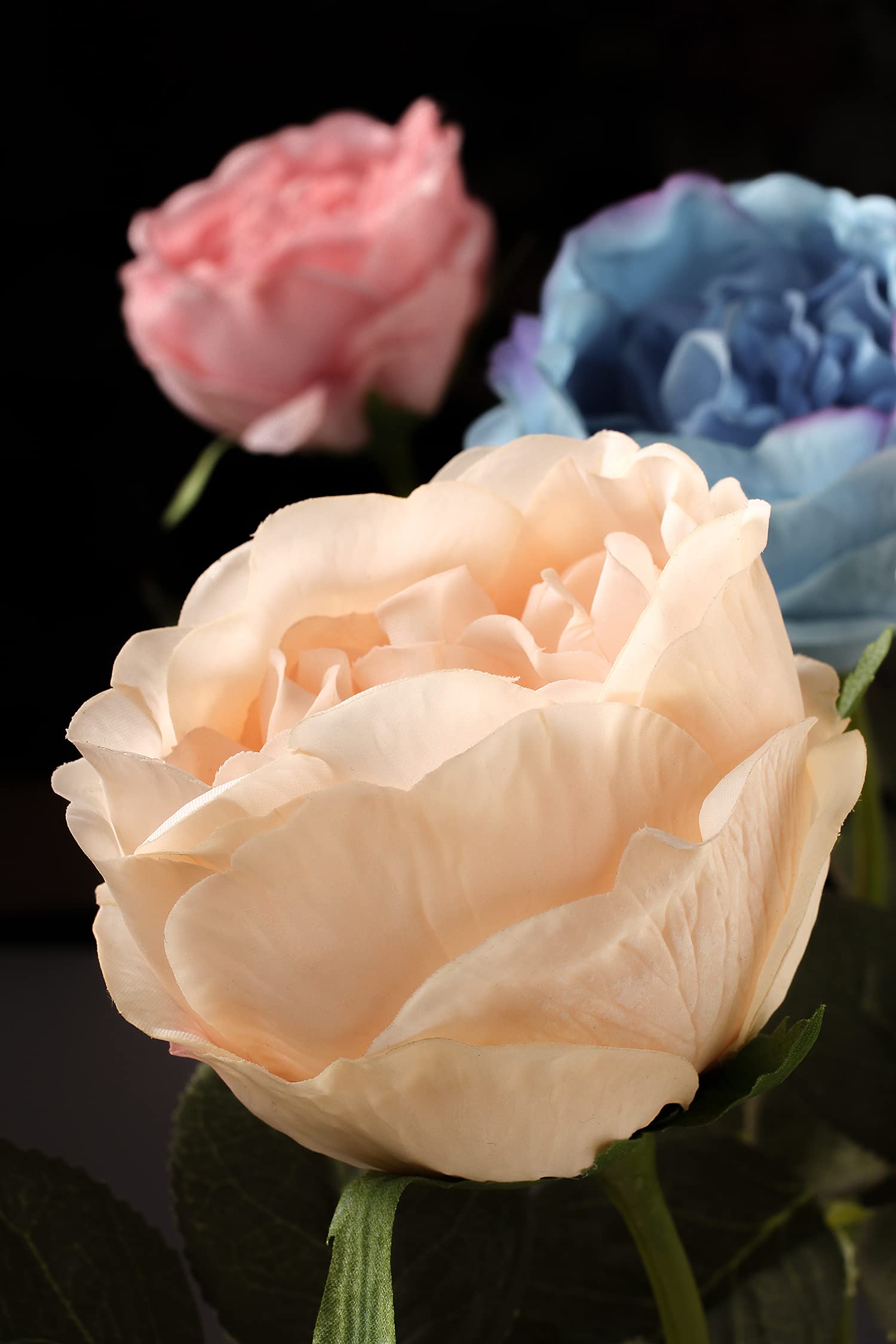 Real Touch Artificial Peony Flowers - 12 Pack Long Stem Faux Cabbage Roses for Wedding Bouquets, Home Decor, Centerpieces & Party Arrangements - Lifelike White Peony Blossoms for DIY Floral Displays & Table Decorations