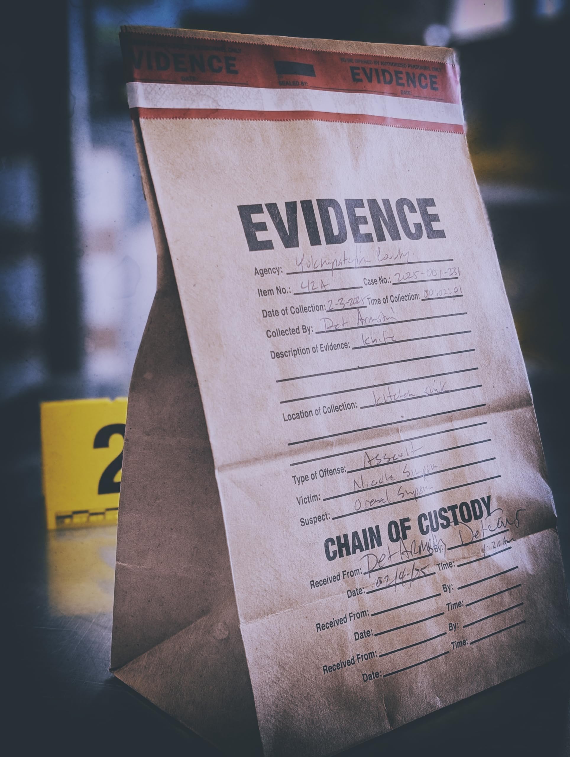 Crime Scene Paper Evidence Bags - Medium Size, 100-Pack | Tamper-Proof Forensic Evidence Collection | Perfect for Police Investigations, Crime Labs & Legal Documentation