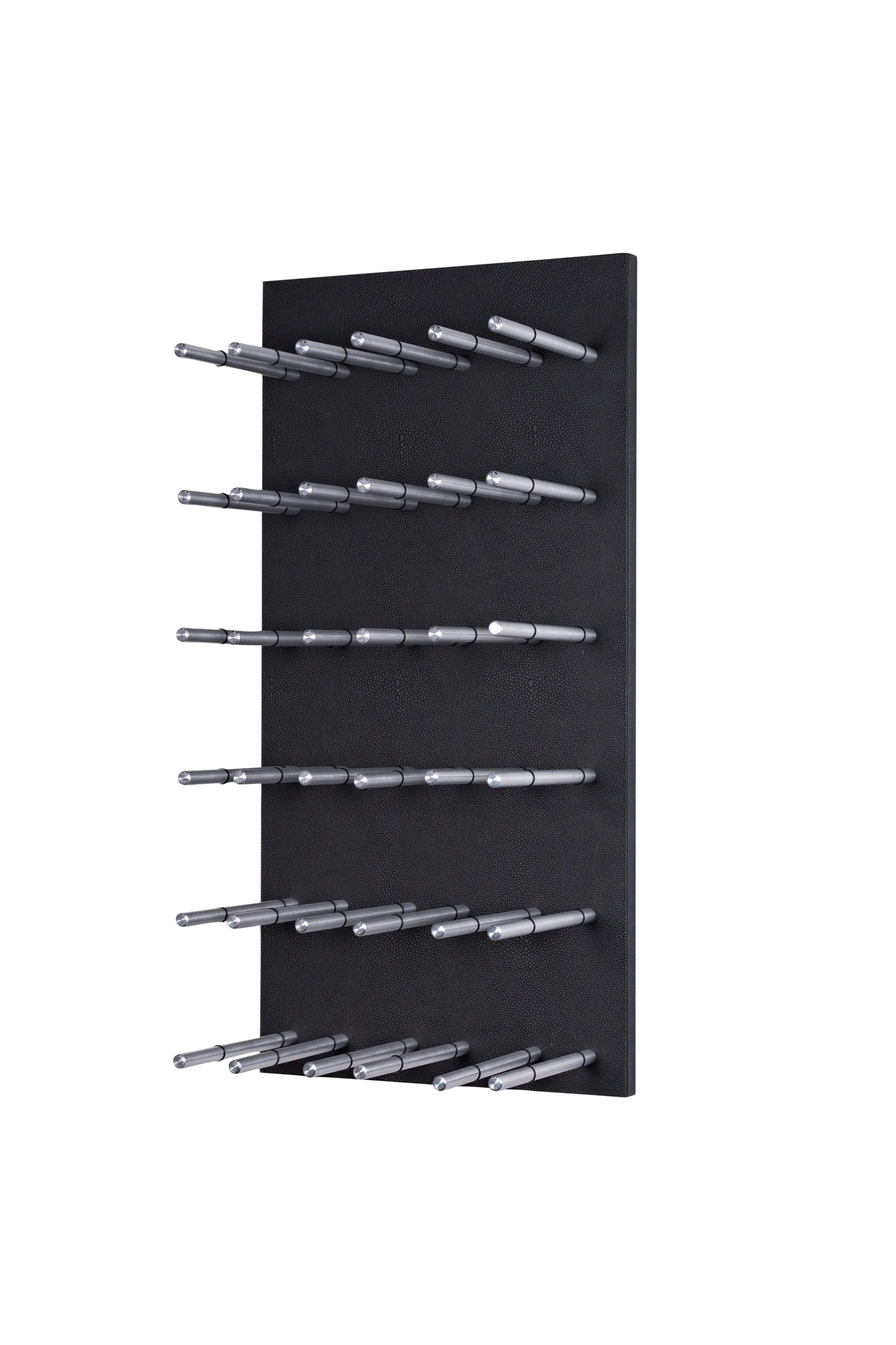 Kessick Wine as Art 14 x 28 Vertical Leather Panel Wine Rack - Stylish Wall Mounted Wine Storage for Home Bar, Kitchen, or Dining Room Decor