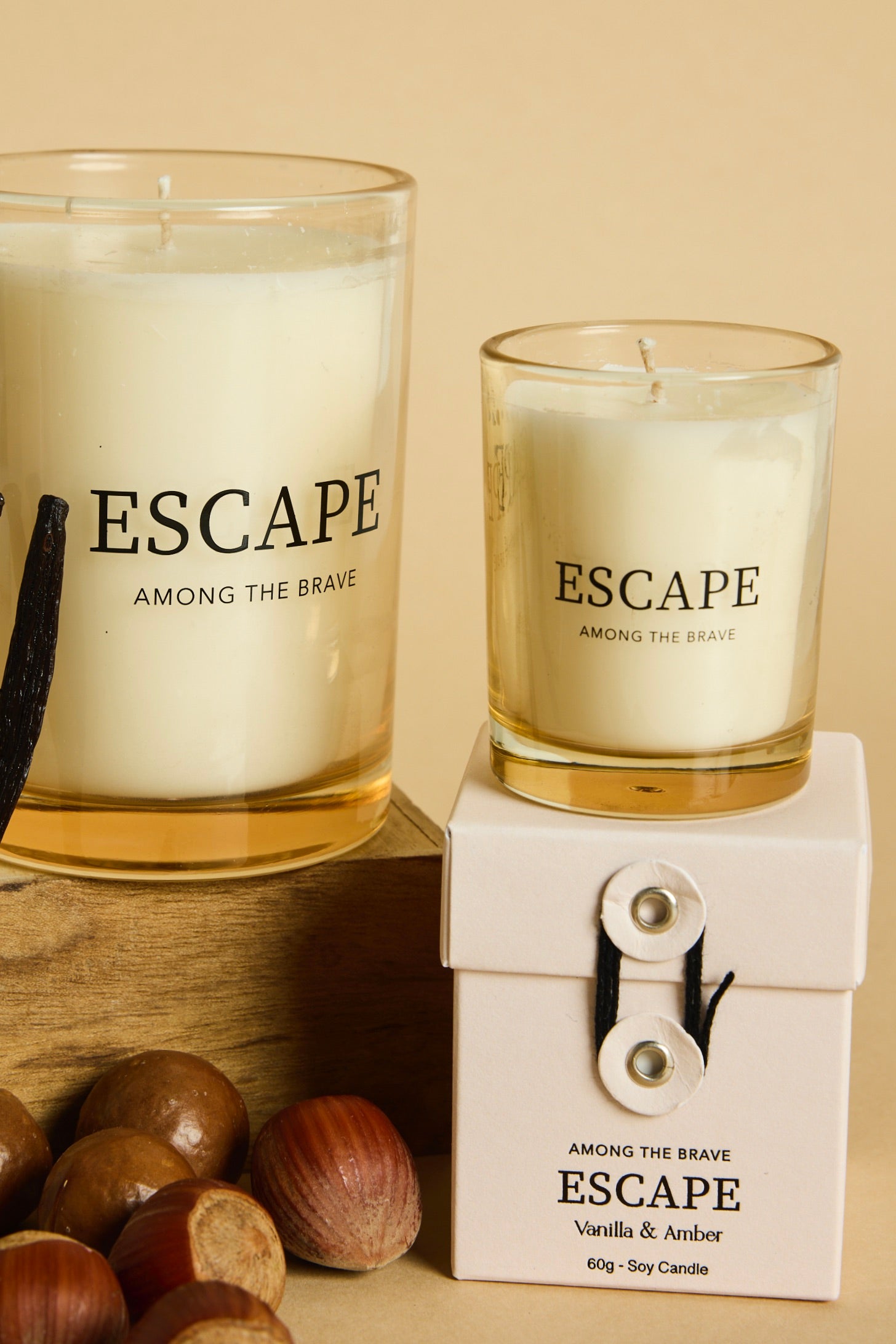 Vanilla Amber Scented Soy Candle - 60g Natural Soy Wax Candle for Home, Relaxation & Aromatherapy | Perfect for Bedroom, Bathroom & Living Room Decor