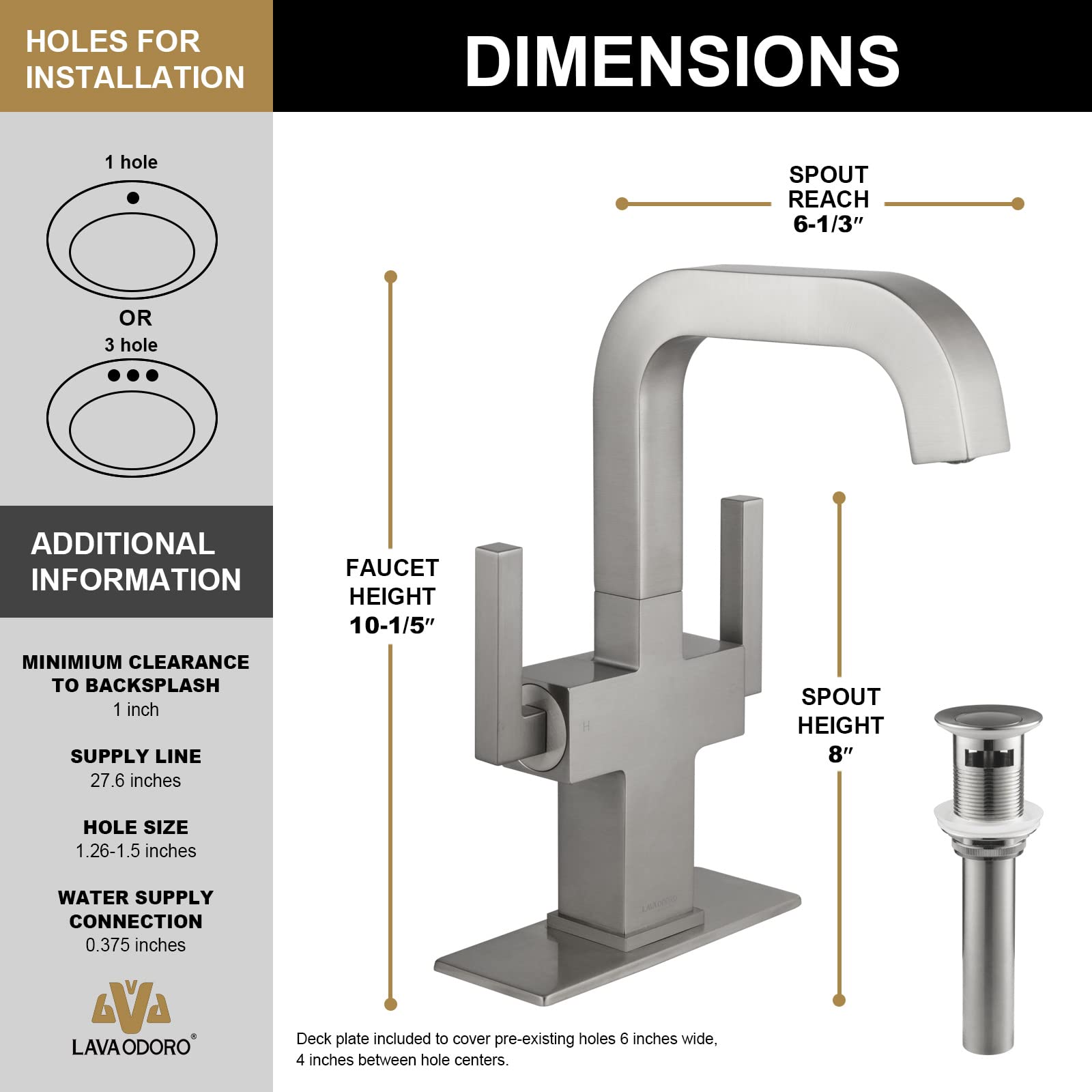 Modern Brushed Nickel Bathroom Faucet - High Arc Swivel Design for Vanity Sinks