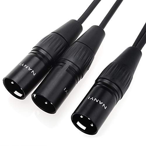 Premium XLR to XLR Microphone Cable - 3-Pin Male to Male DMX Patch Cord with Oxygen-Free Copper (1.6 Feet) - Ideal for Studio Recording, Live Performances & DJ Equipment