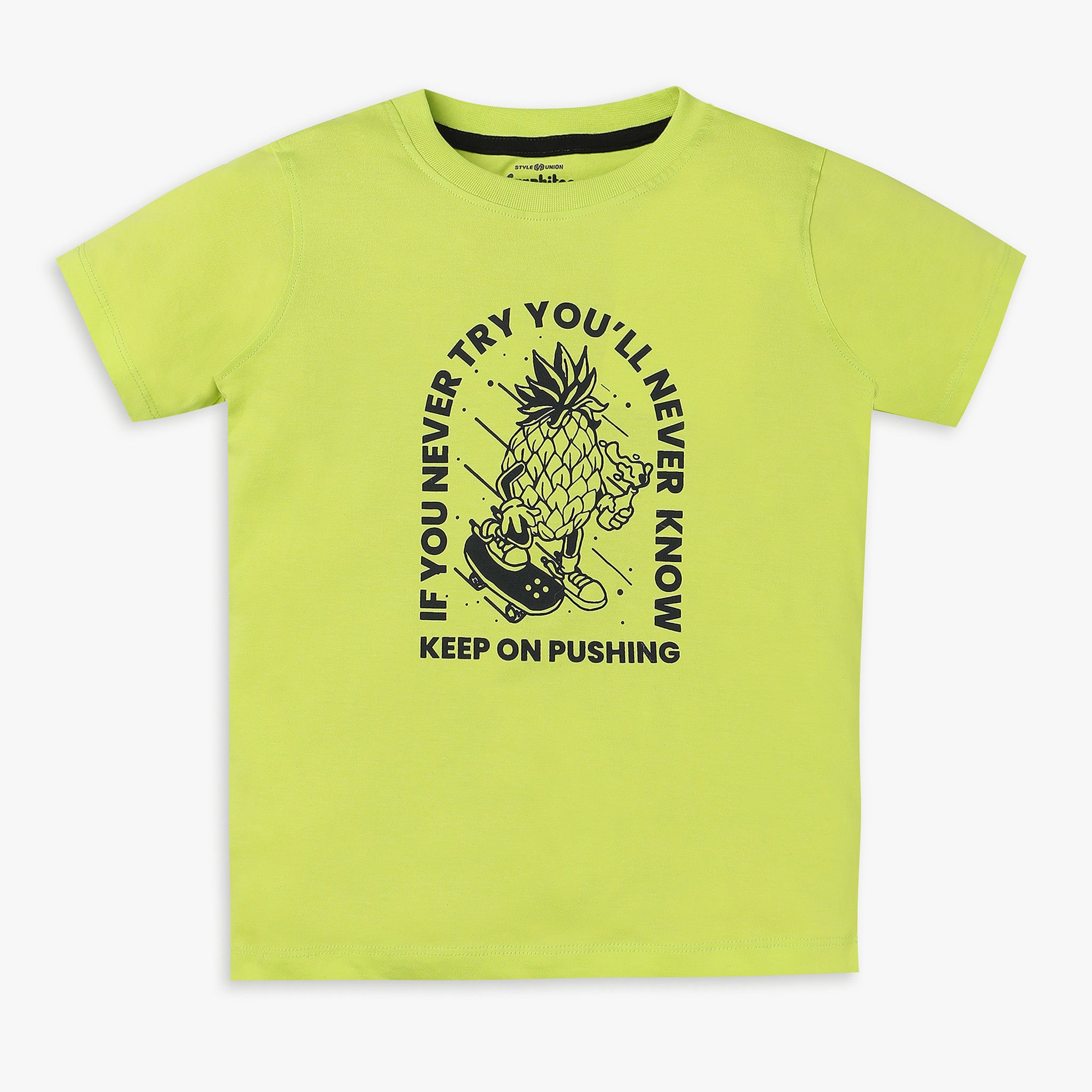 Boys Regular Fit Printed Cotton T-Shirt - Soft & Comfortable Short Sleeve Tee for School, Play & Everyday Wear