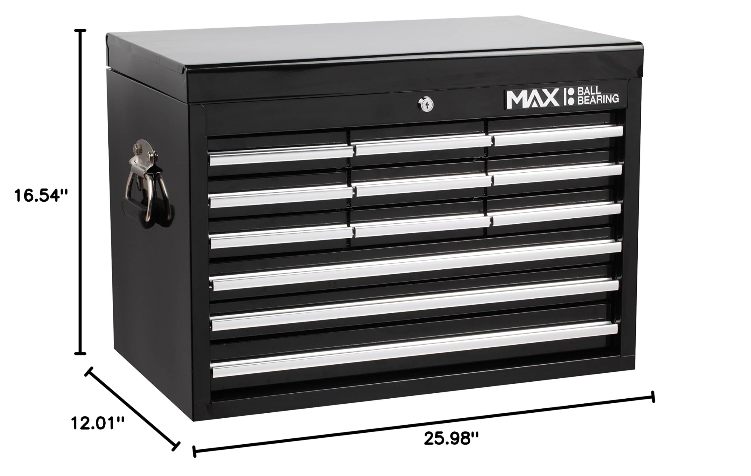 Professional 9-Drawer Metal Tool Chest in Black - Heavy Duty Garage Storage for Mechanics & DIY Enthusiasts