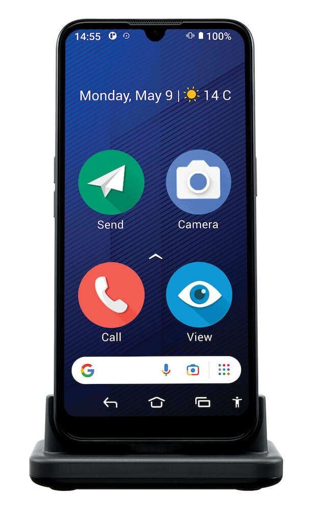 Doro 8200 4G Unlocked Senior Smartphone - Easy-to-Use Mobile Phone with 16MP Camera, Water-Resistant Android, 6.1