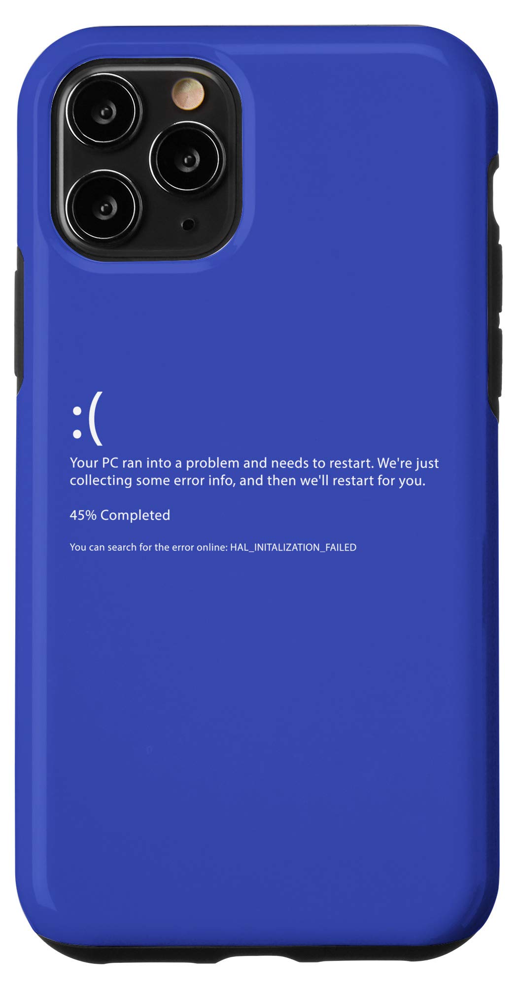 iPhone 11 Pro Blue Screen of Death Case - Funny Computer Error Protective Cover for iPhone 11 Pro - Perfect for Tech Humor Lovers & Prank Gifts