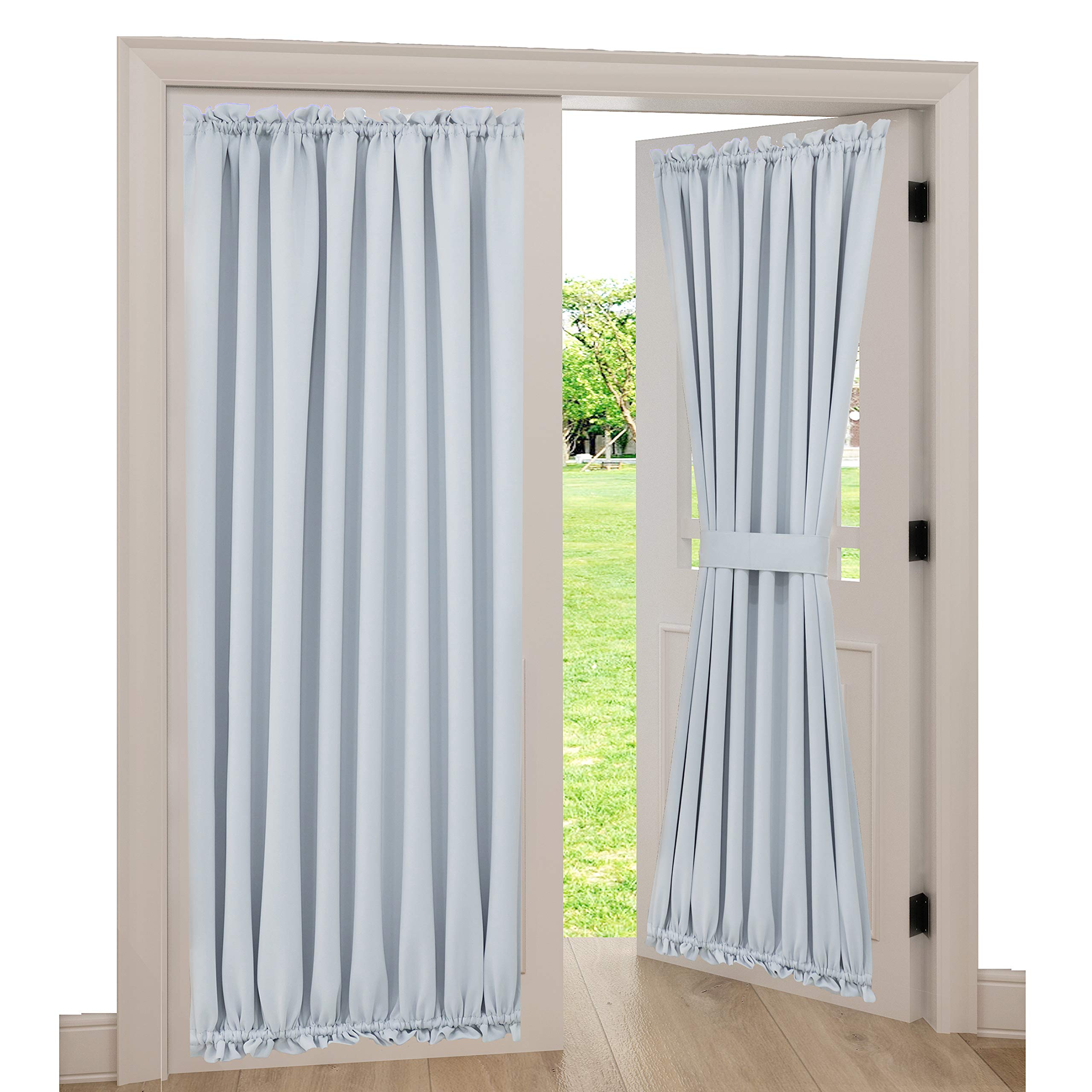 French Door Insulated Window Curtains - Blackout Drapes for Patio Doors with Privacy Protection, 1 Panel 72