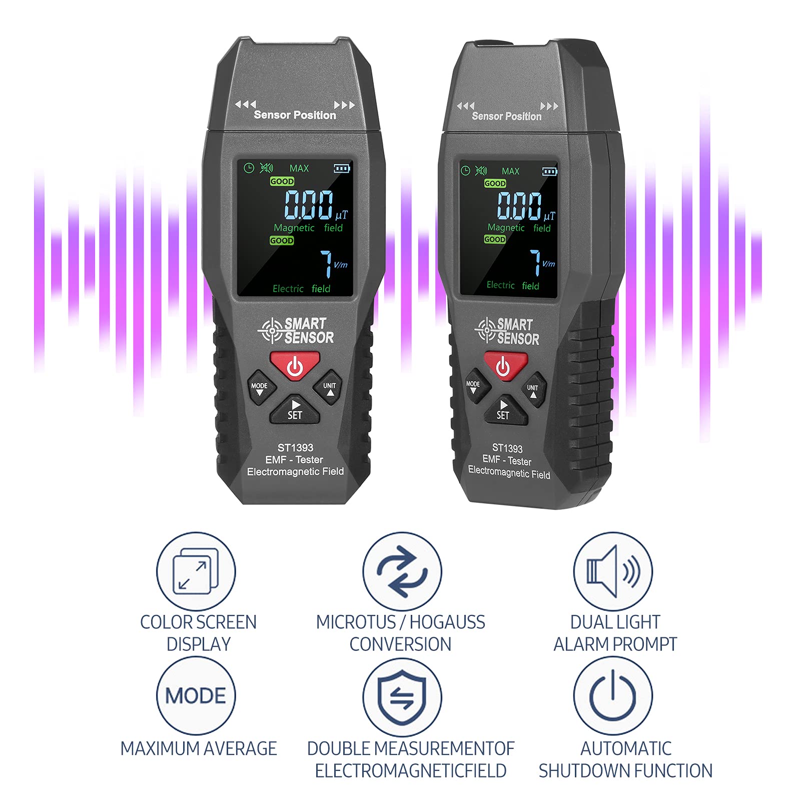 Smart Handheld EMF Meter - Mini Digital LCD Electromagnetic Field Radiation Detector Tester for Home, Office & Ghost Hunting | Portable EMF Reader for Electrical Safety Testing