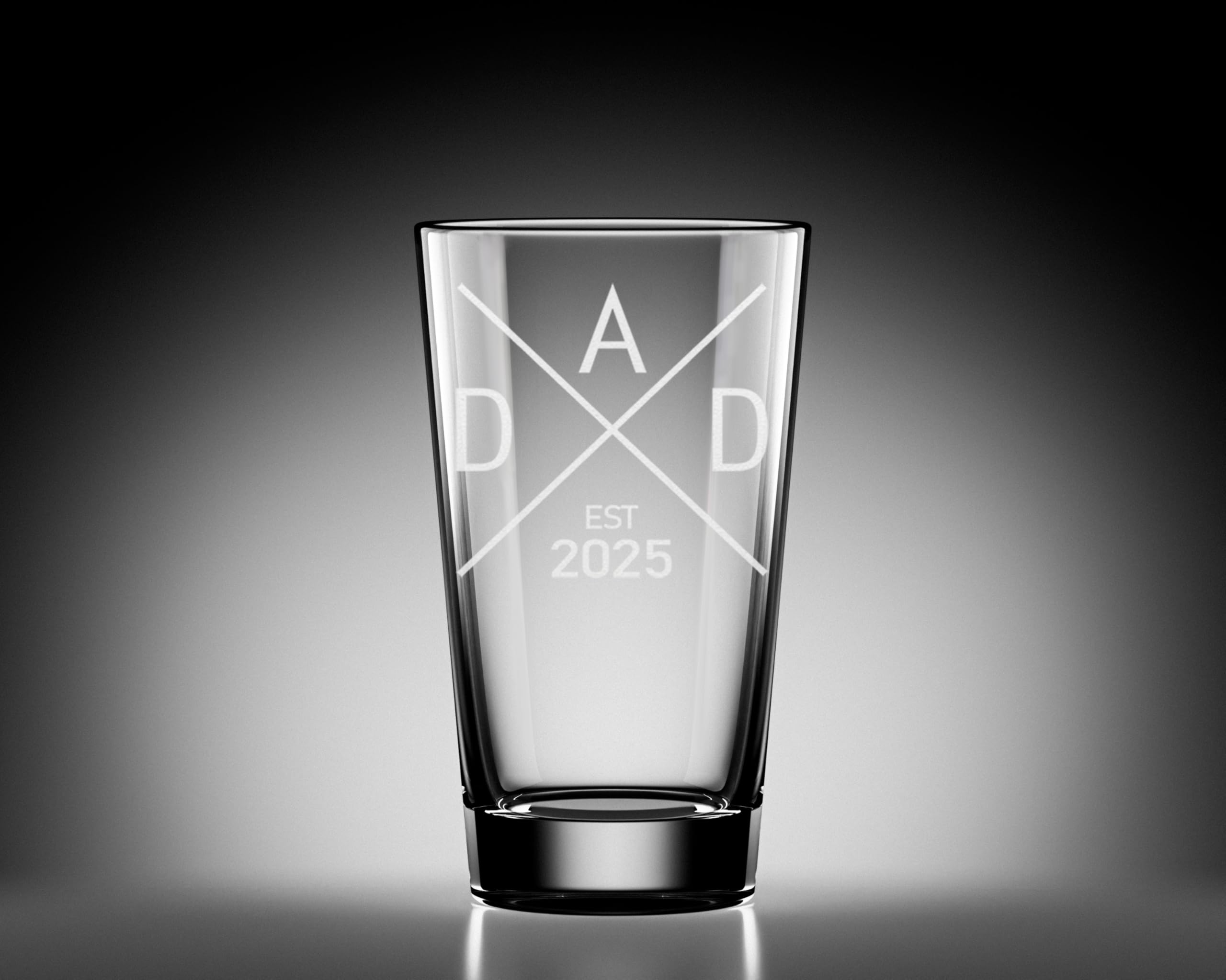 2025 Established Dad Pregnancy Announcement Beer Pint - First Time Father Gift for New Dads - Perfect for Baby Reveal Parties & Father's Day Celebrations