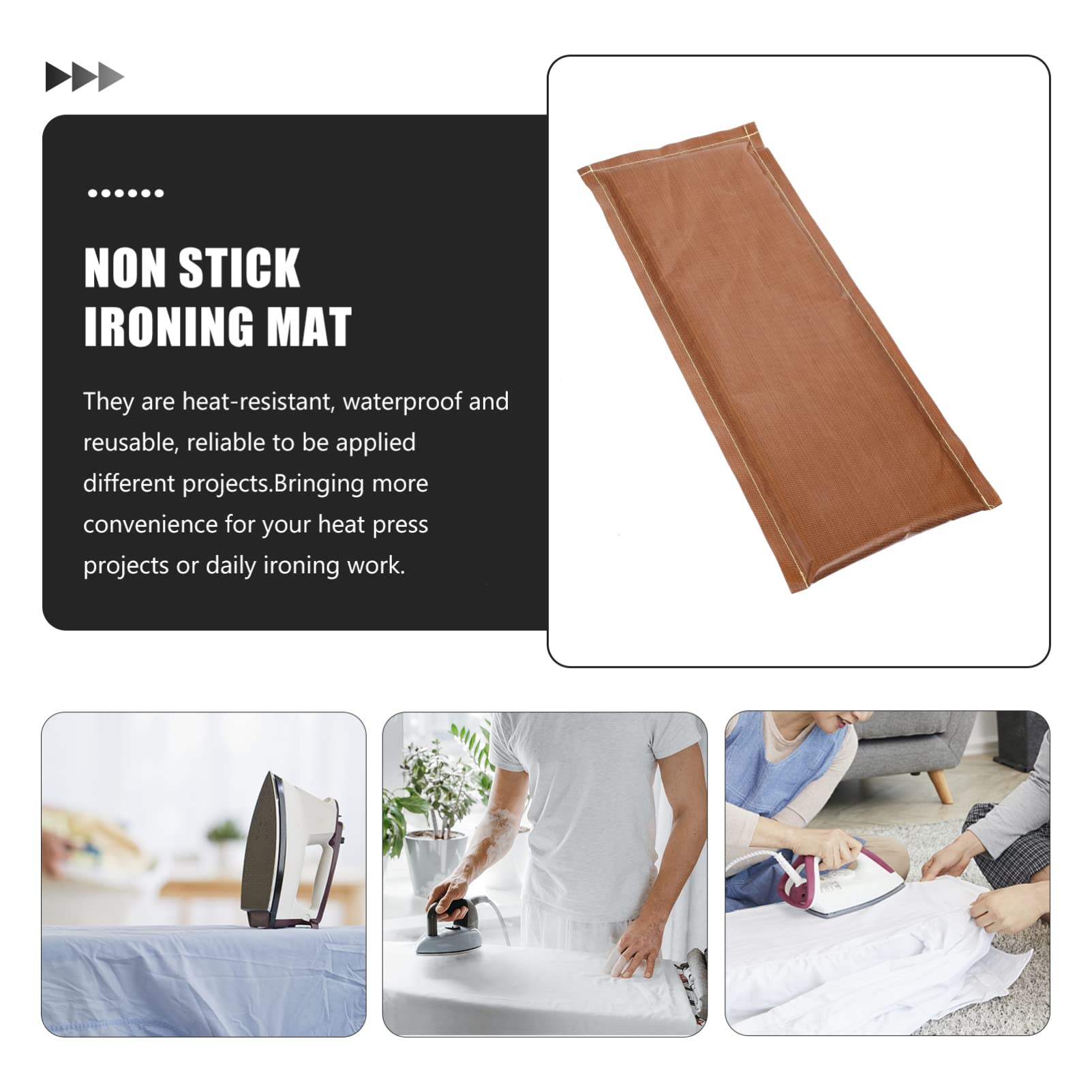 Ciieeo 4-Piece Reusable Vinyl Ironing Mat Set - Heat Resistant Ironing Board Replacement for Clothes, Pillows & Fabrics - Perfect for Home, Travel & DIY Craft Projects