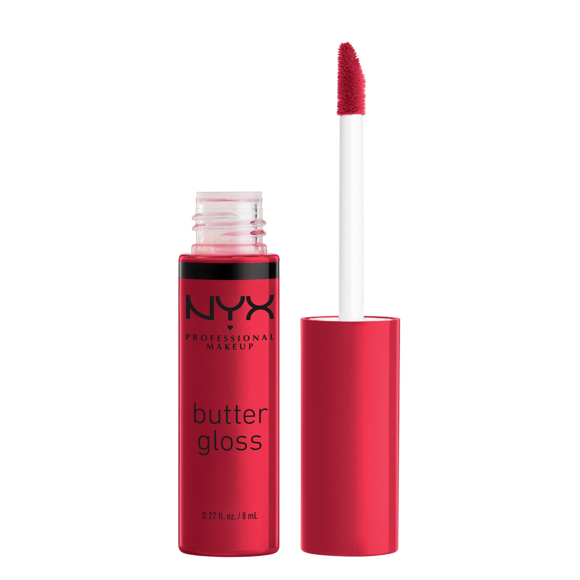 NYX Professional Makeup Butter Lip Gloss - Red Velvet (8ml) | Hydrating, Non-Sticky Lip Gloss for Everyday Wear & Special Occasions