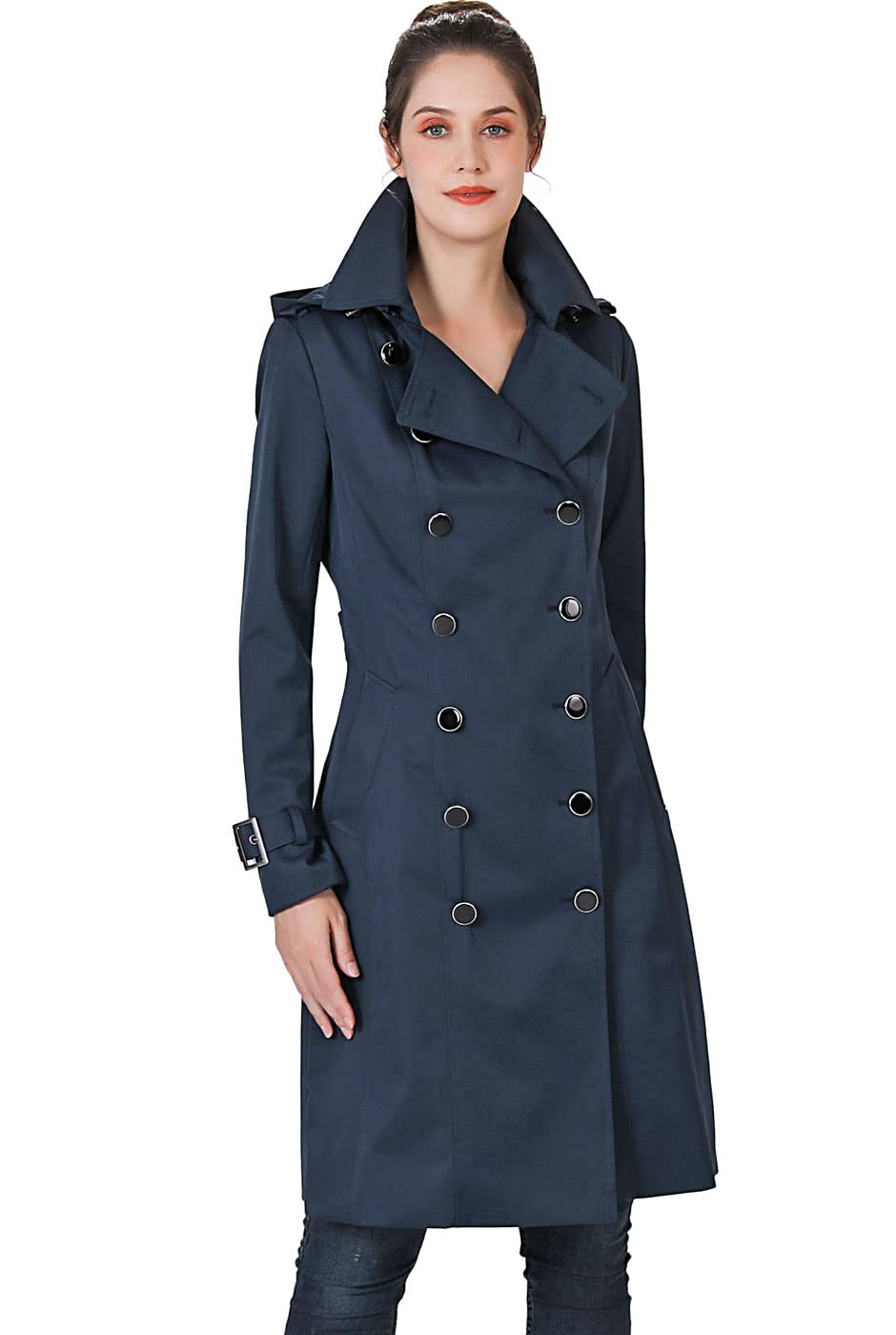 BGSD Women's Karla Waterproof Trench Coat - Classic & Plus Size Options | All-Weather Protection for Commuting, Travel & Outdoor Activities