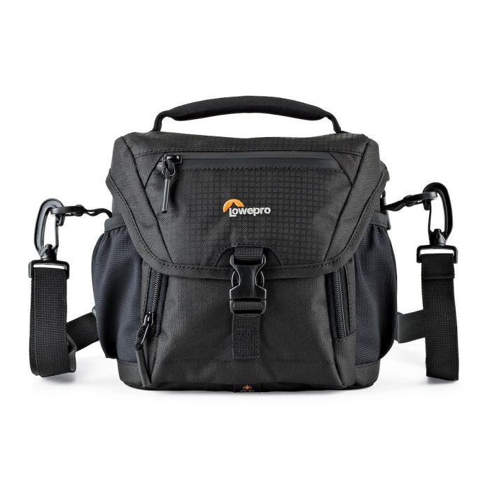 Lowepro Nova 140 AW II DSLR Camera Shoulder Bag - Waterproof Black Camera Case for Photographers - Perfect for Travel, Hiking & Outdoor Photography