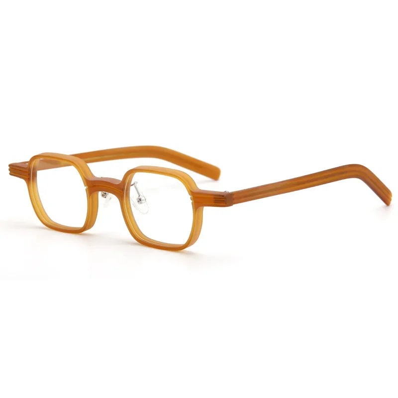 Aror Unisex Full Rim Square Acetate Titanium Eyeglasses 49410 - Stylish & Durable Frames for Men & Women - Perfect for Reading, Work, and Everyday Fashion