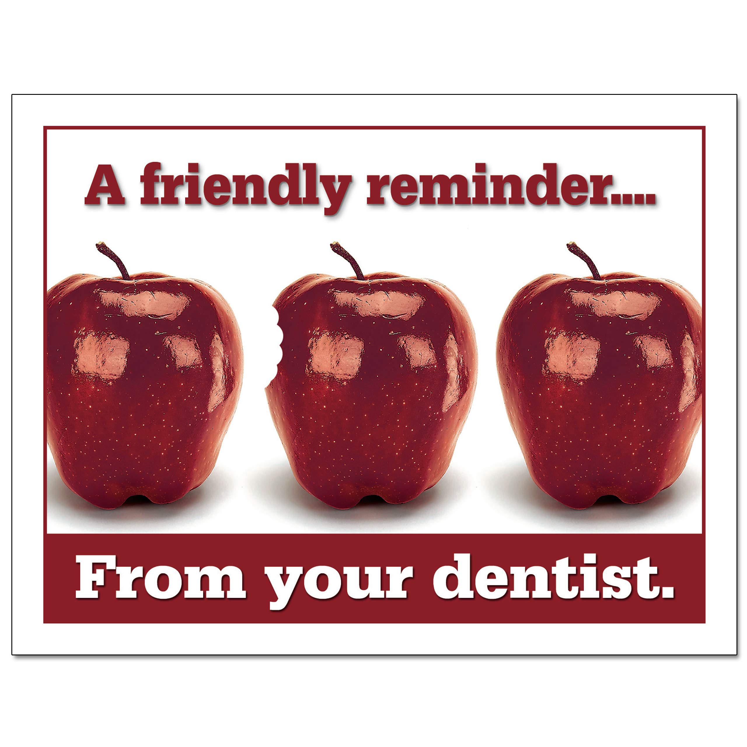 Dental Appointment Reminder Postcards - 4 Perforated Cards per Sheet (4.25