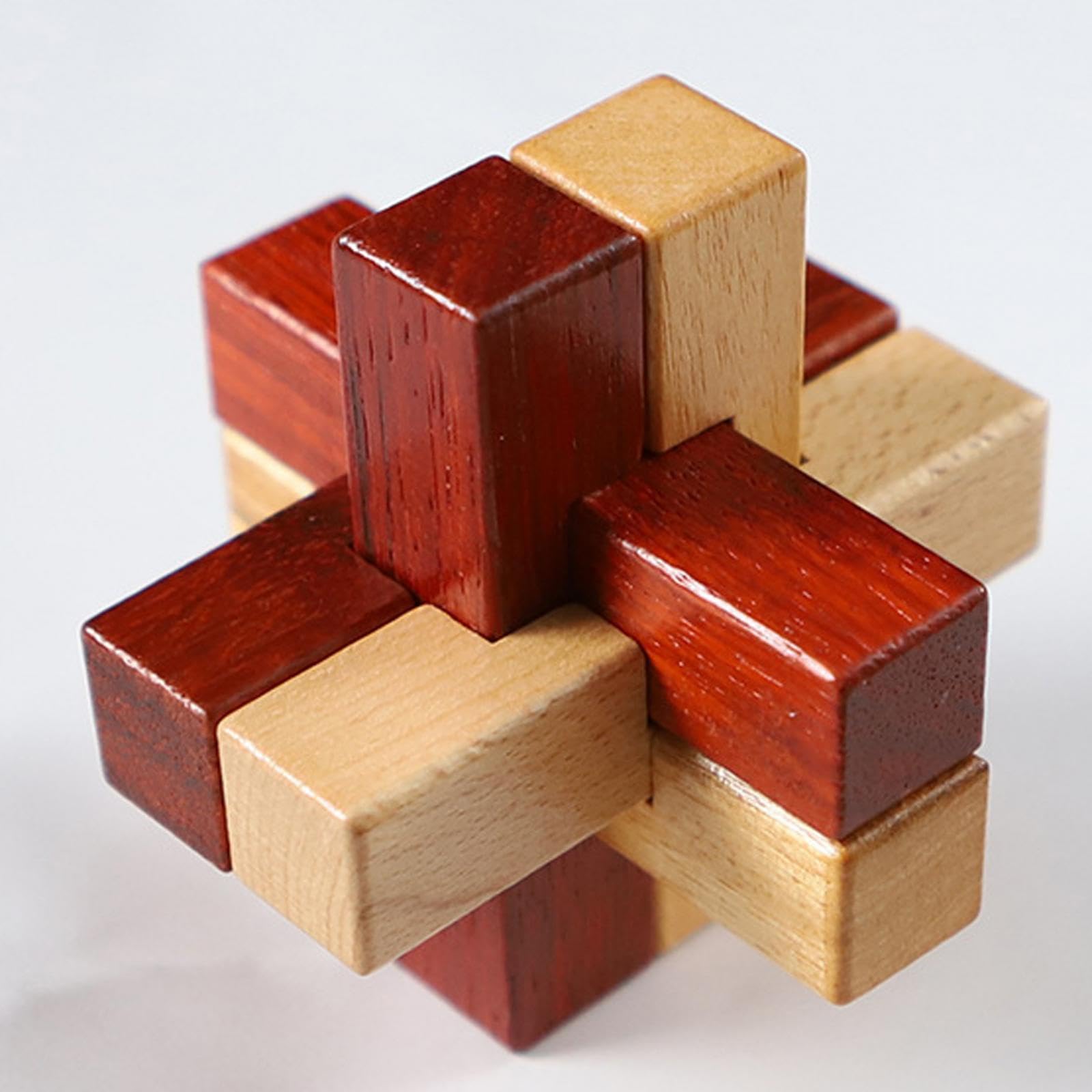 Enakshi Wooden Brain Teaser Puzzle Toy - Fun Family Game for Kids & Adults | Perfect Birthday & Christmas Gift | Educational STEM Toy for Problem Solving & Logic Skills | Great for Parties, Travel & Indoor Activities