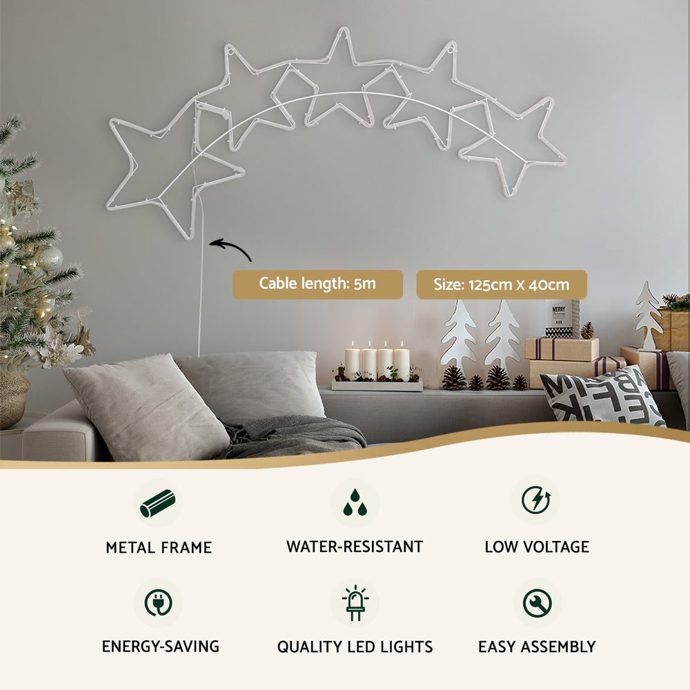 560 LED Christmas Rope Lights - 125cm Outdoor Waterproof Holiday String Lights for Christmas Tree, Patio, Garden, Yard & Home Decoration