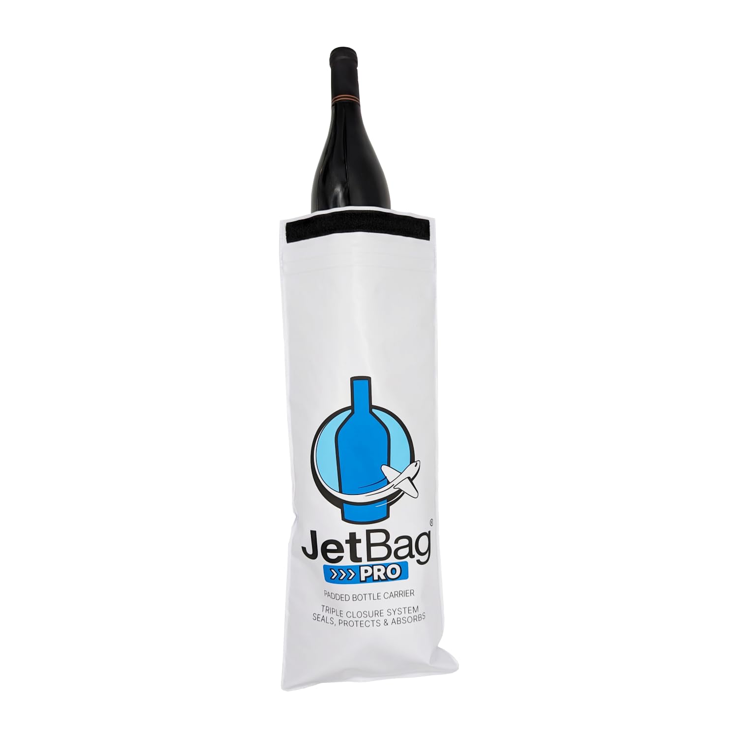 Jet Bag PRO Reusable Wine Travel Bags - Padded Absorbent Wine Bottle Protector with Bubble Wrap | Leak Proof Wine Shipping Sleeves for Airplane, Picnics & Gifts | Perfect for Wine Lovers & Frequent Travelers