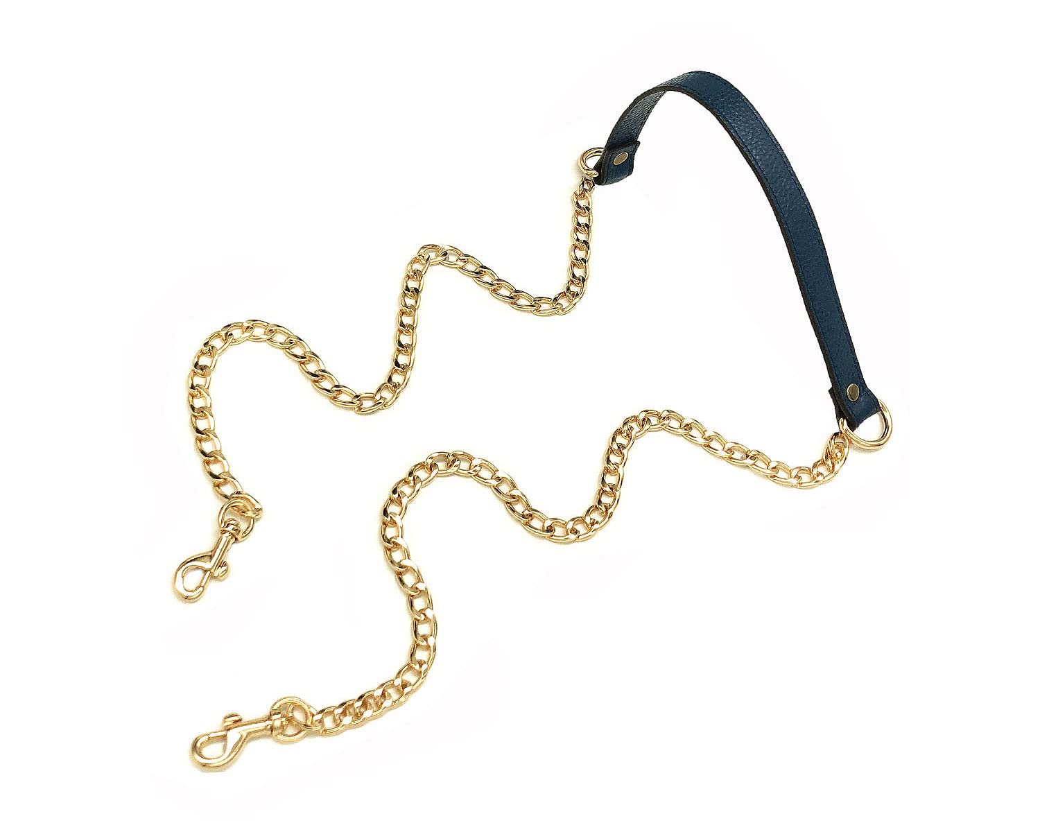 VanEnjoy 18MM Replacement Chain & Genuine Leather Shoulder Crossbody Strap for Handbags, Purses & Totes - Blue | Adjustable Fashion Accessory for Women, Perfect for Work, Travel & Everyday Use