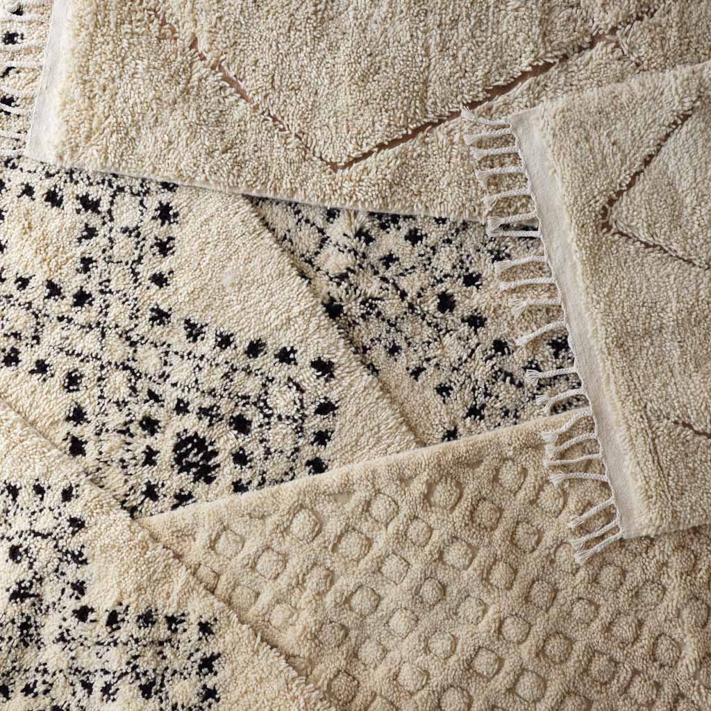 Hand Knotted Beni Ourain Moroccan Wool Area Rug - Authentic Berber Carpet for Living Room, Bedroom & Home Decor