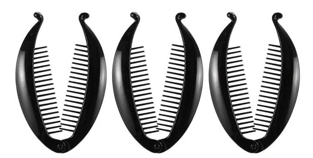 Boulevard Women's Hair Clips Set - 3 Pack Black Hair Claws, Barrettes, Banana Clips & Fish Tail Ponytail Holders for Women & Girls - Perfect for Everyday Styling, Work, Parties & Special Occasions
