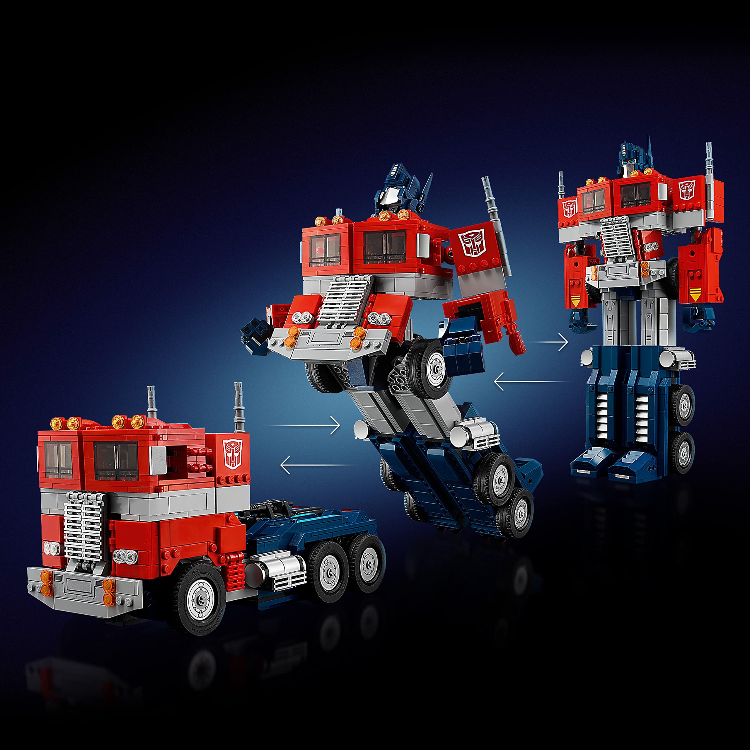 LEGO Icons Optimers Prime 10302 Transformers Building Set - Collectible 2-in-1 Robot & Truck Model Kit for Adults | Perfect for Display, Play & Gift | Home Decor, Office Display & Fan Collection